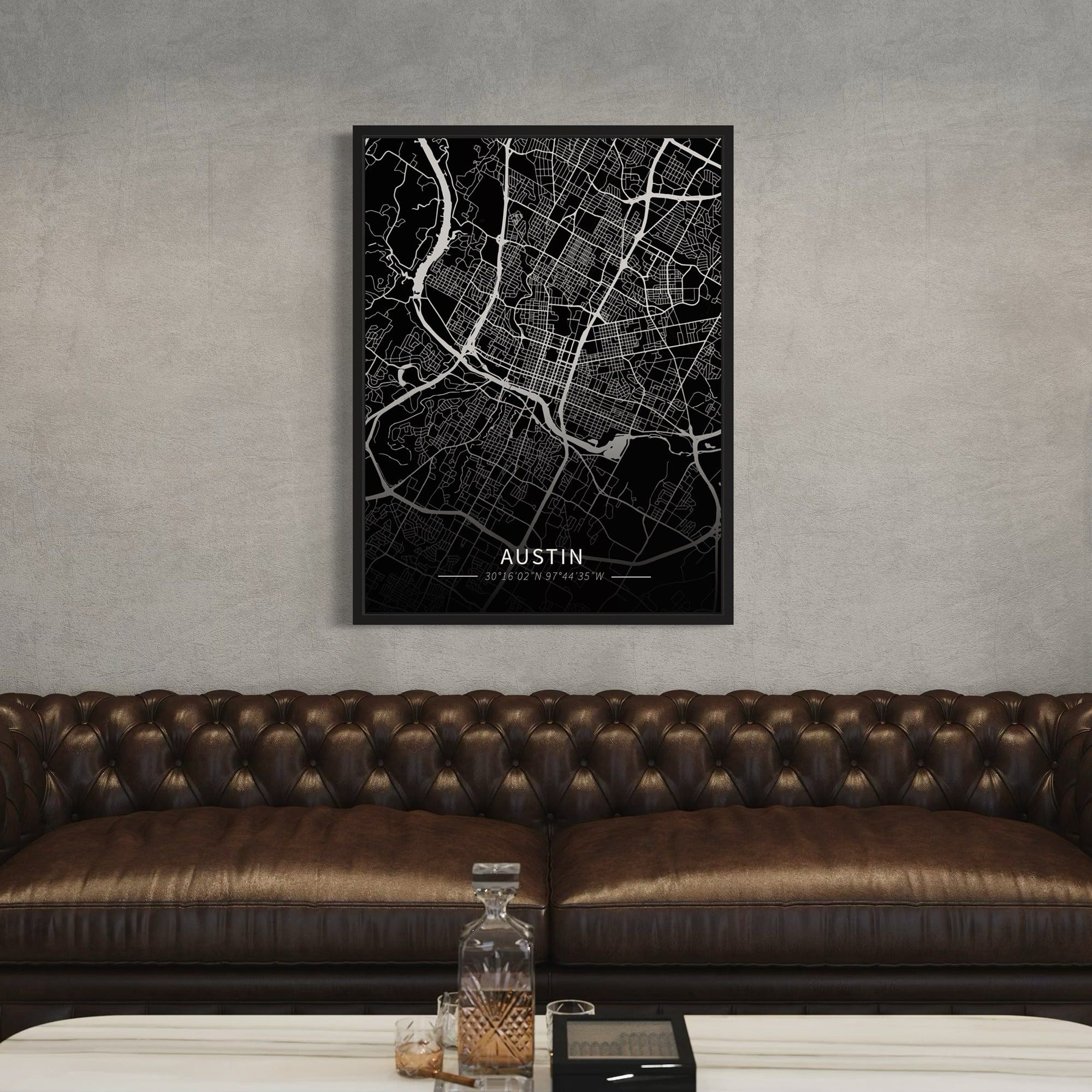Austin City Map Canvas