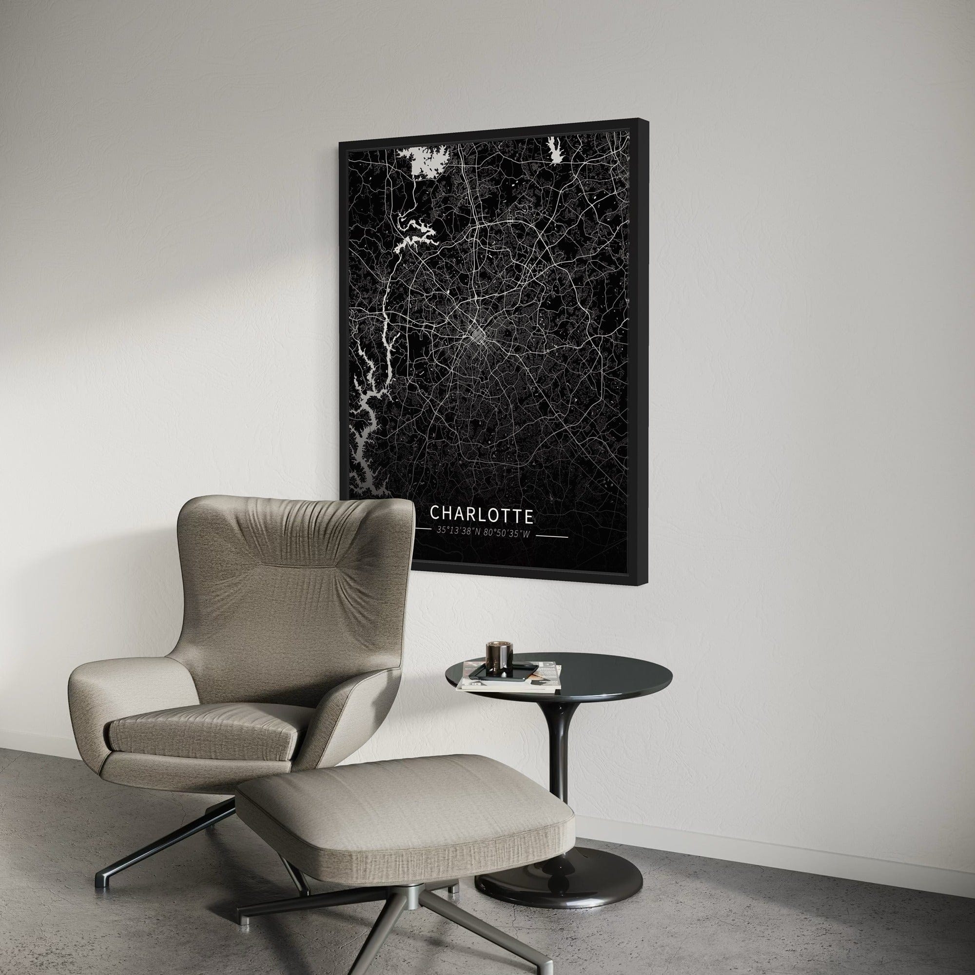Charlotte City Map Canvas