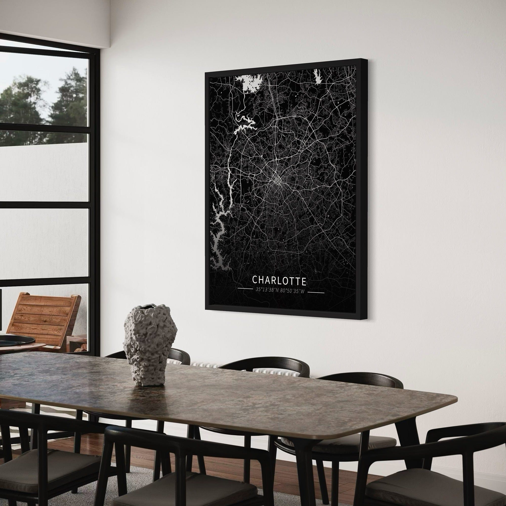 Charlotte City Map Canvas