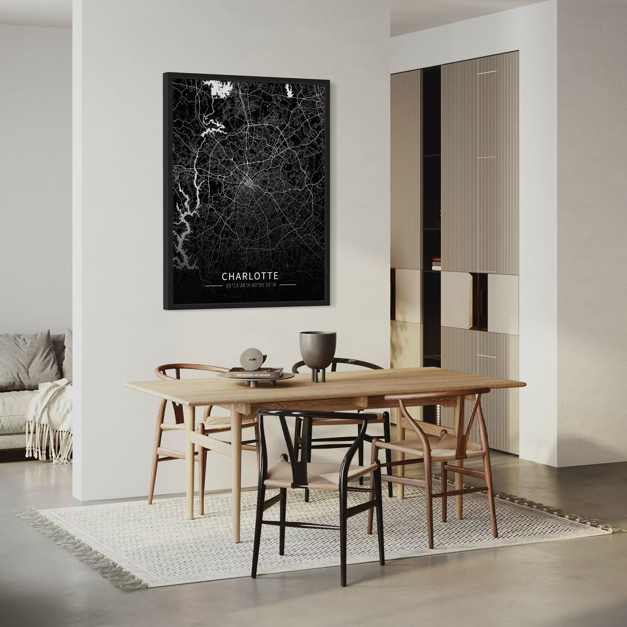 Charlotte City Map Canvas