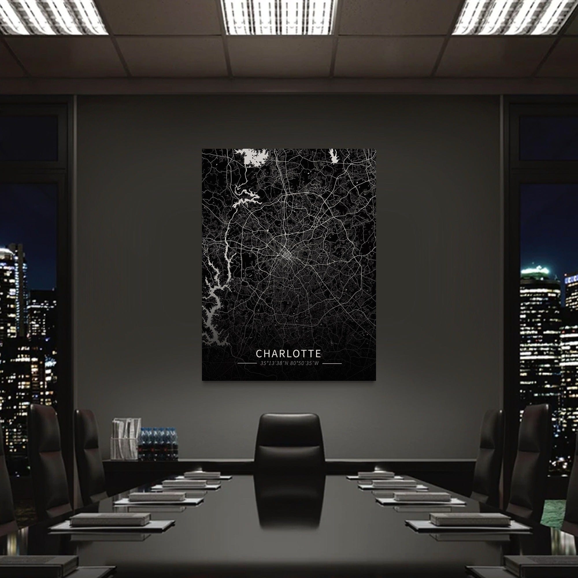Charlotte City Map Canvas