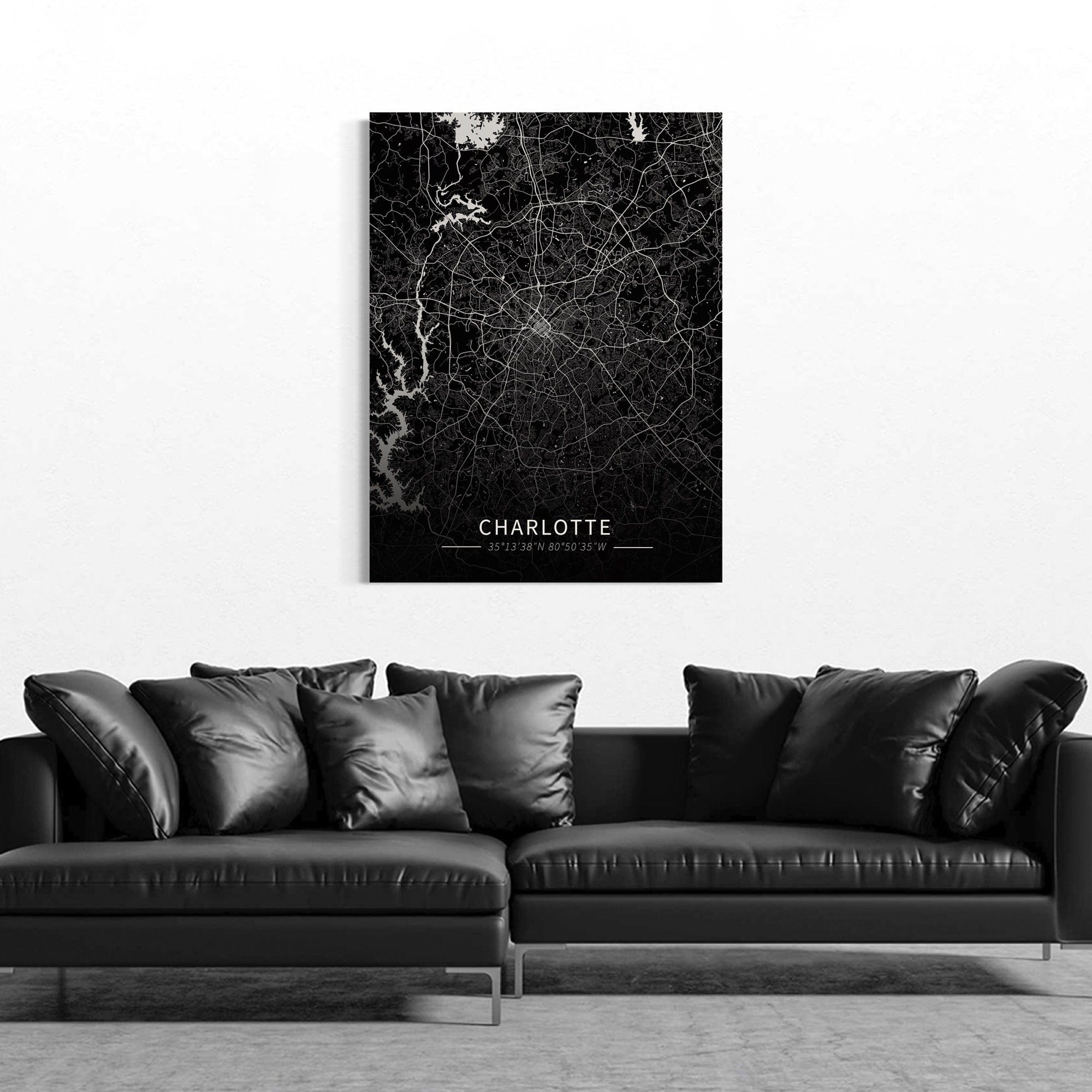 Charlotte City Map Canvas