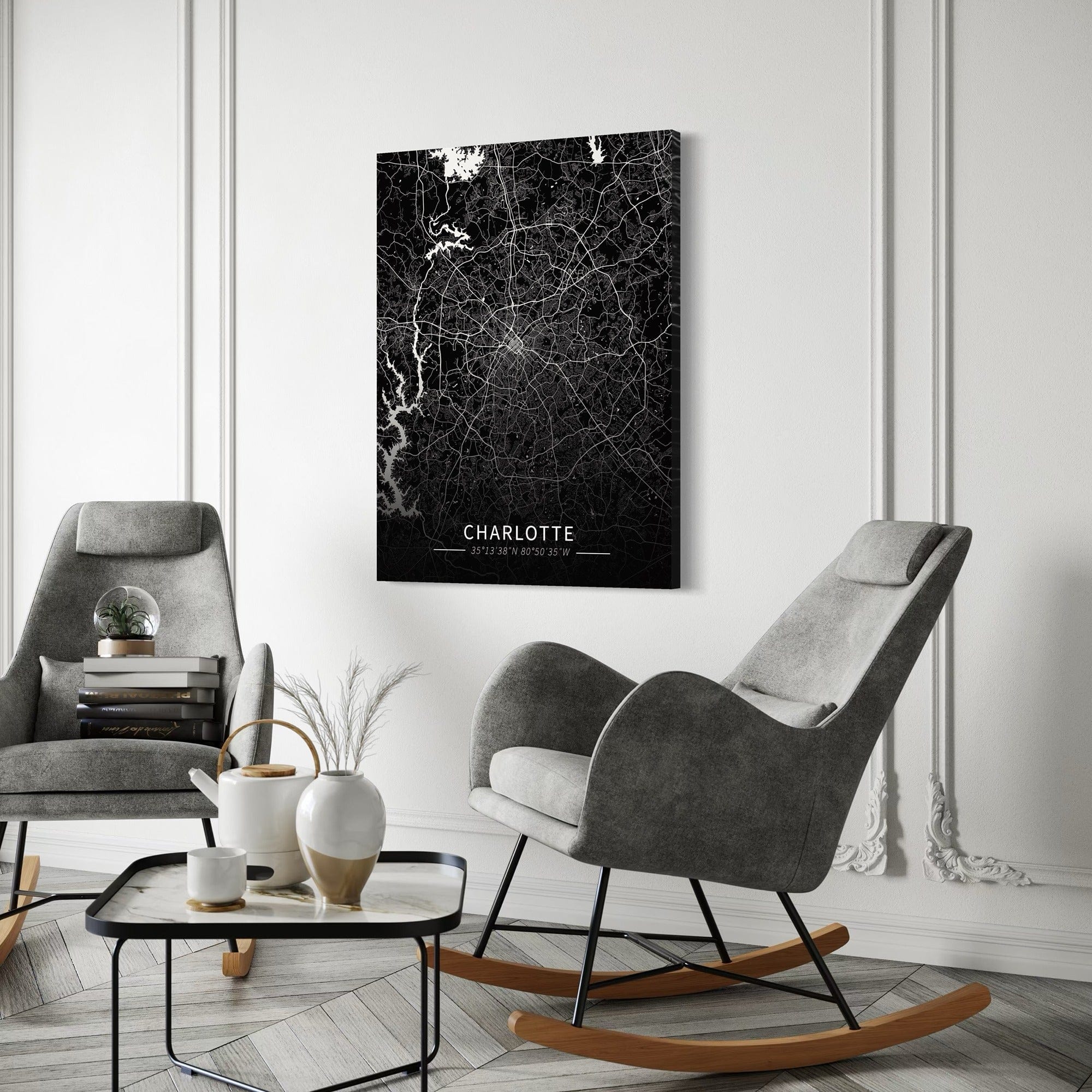 Charlotte City Map Canvas