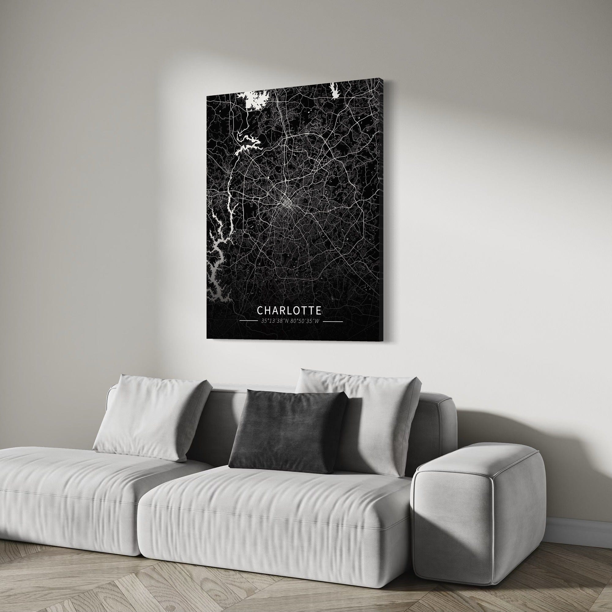 Charlotte City Map Canvas