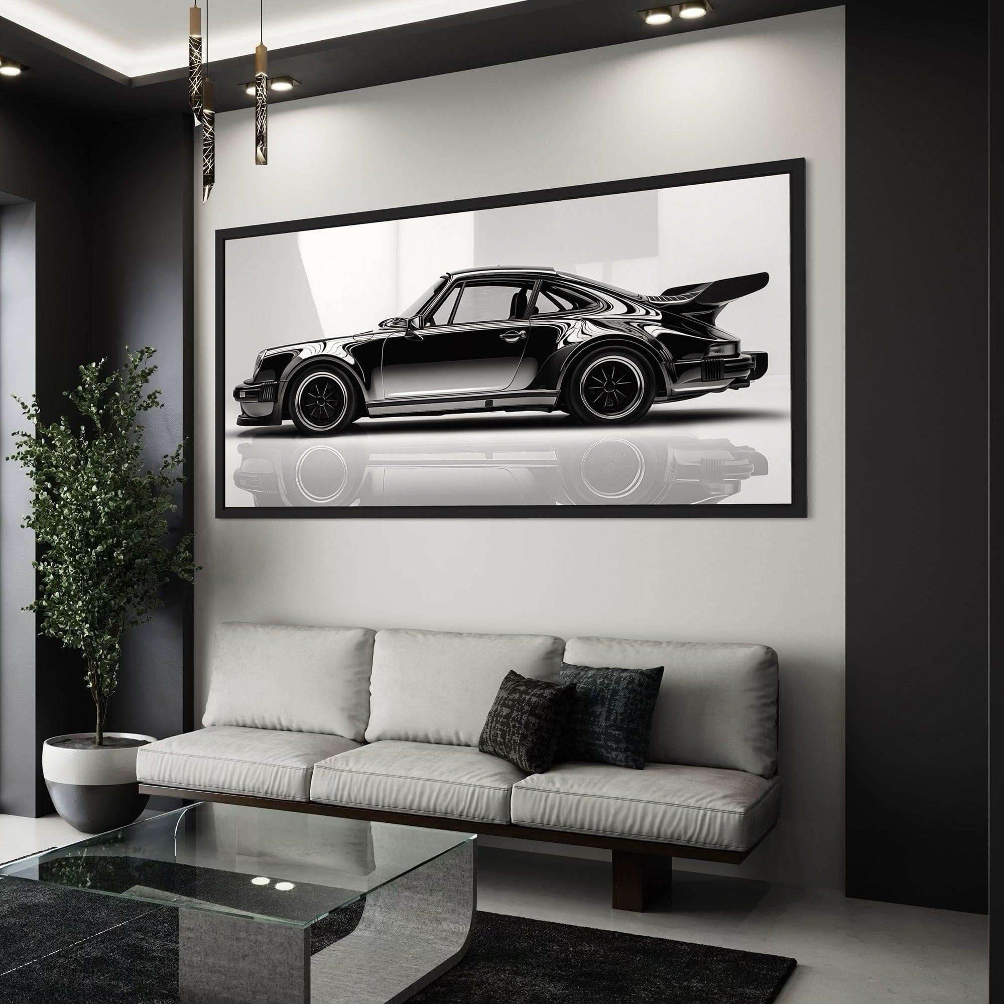 Premium canvas texture and gallery wrap edge finish close up