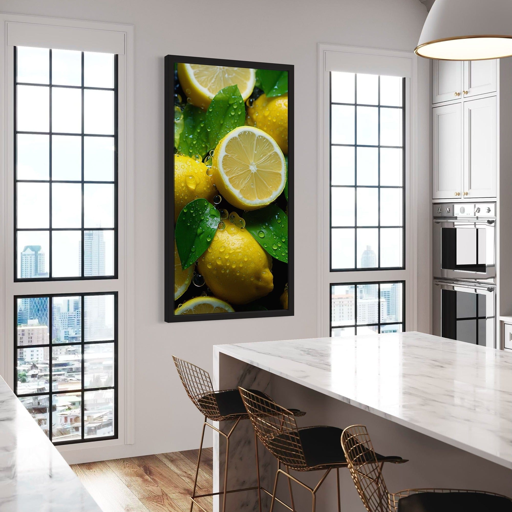 Summer citrus theme canvas for dining room