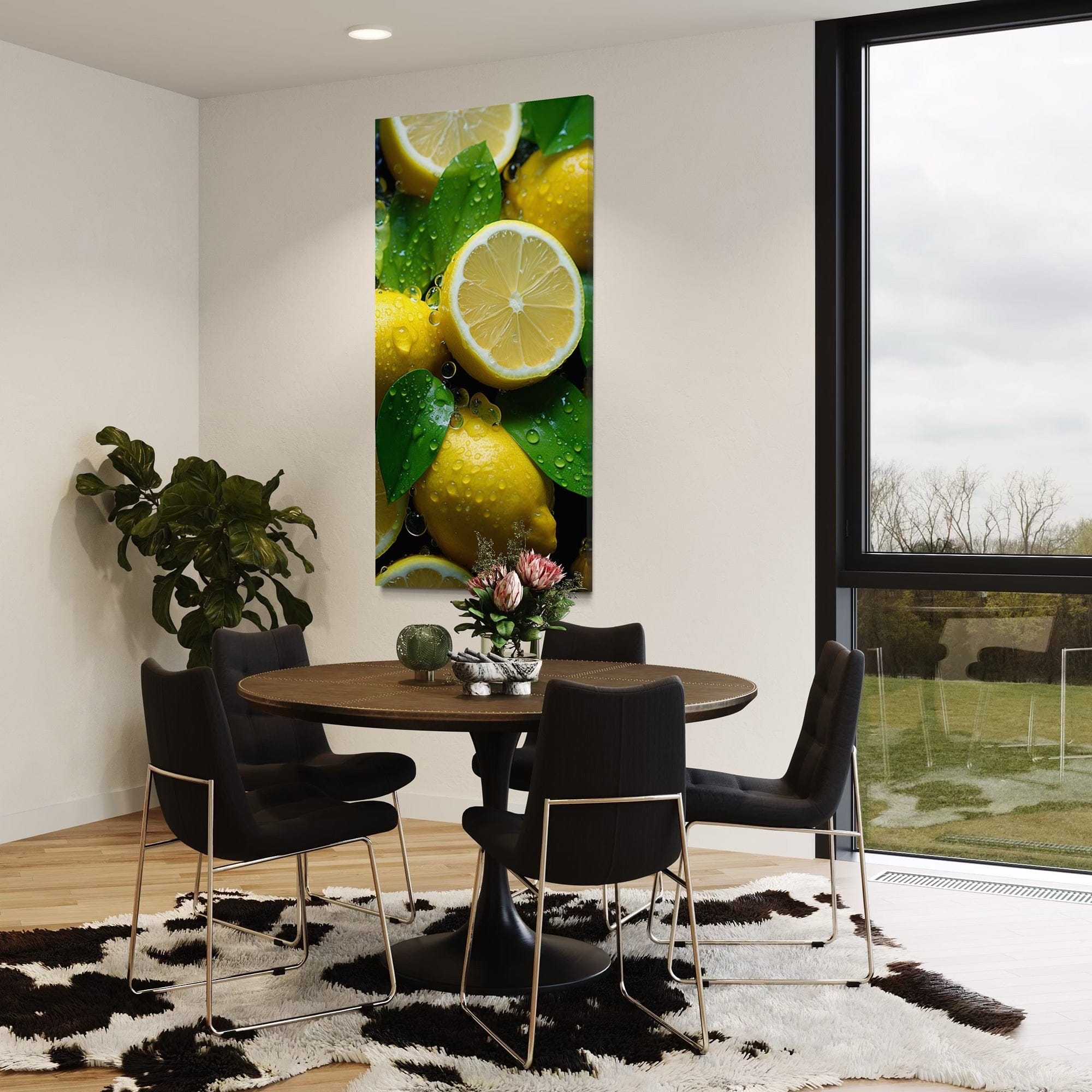 Mediterranean lemon wall art for restaurant