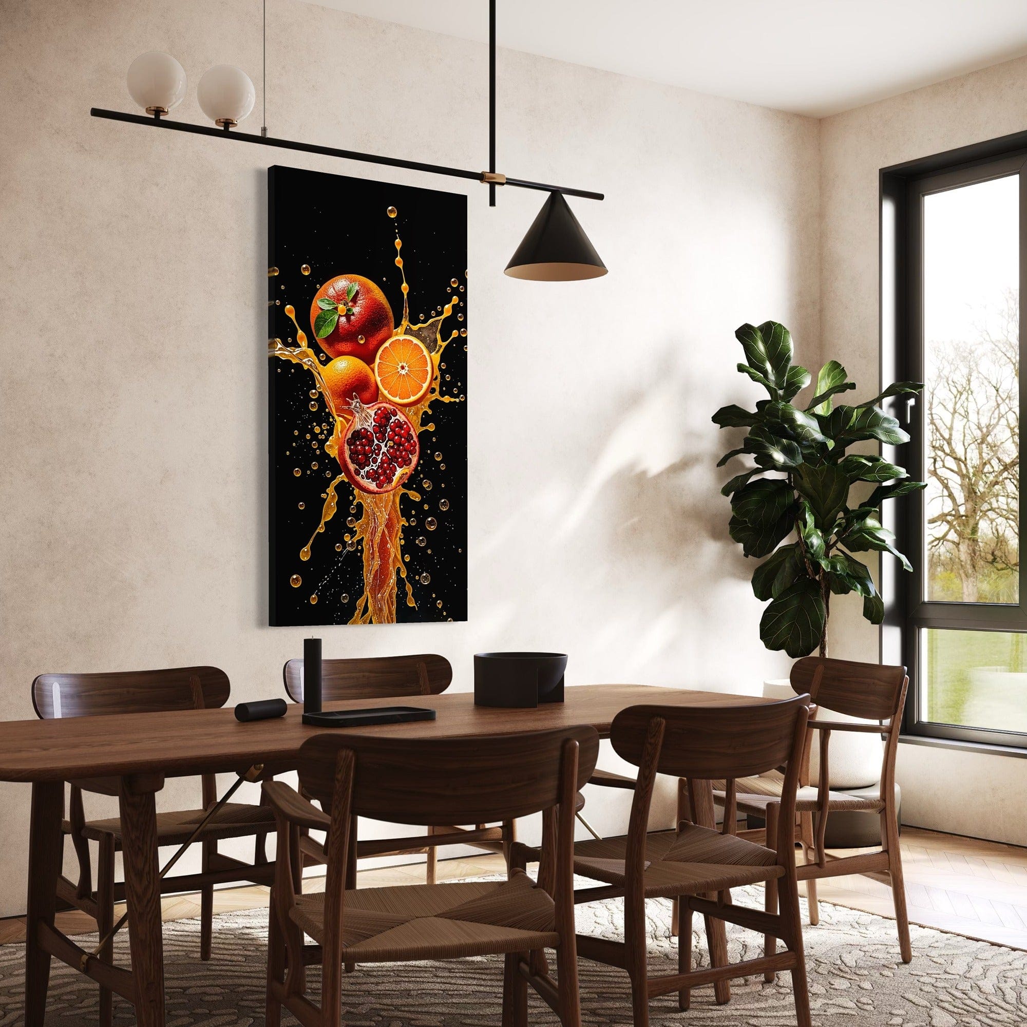 Horizontal placement preview of the citrus & pomegranate artwork