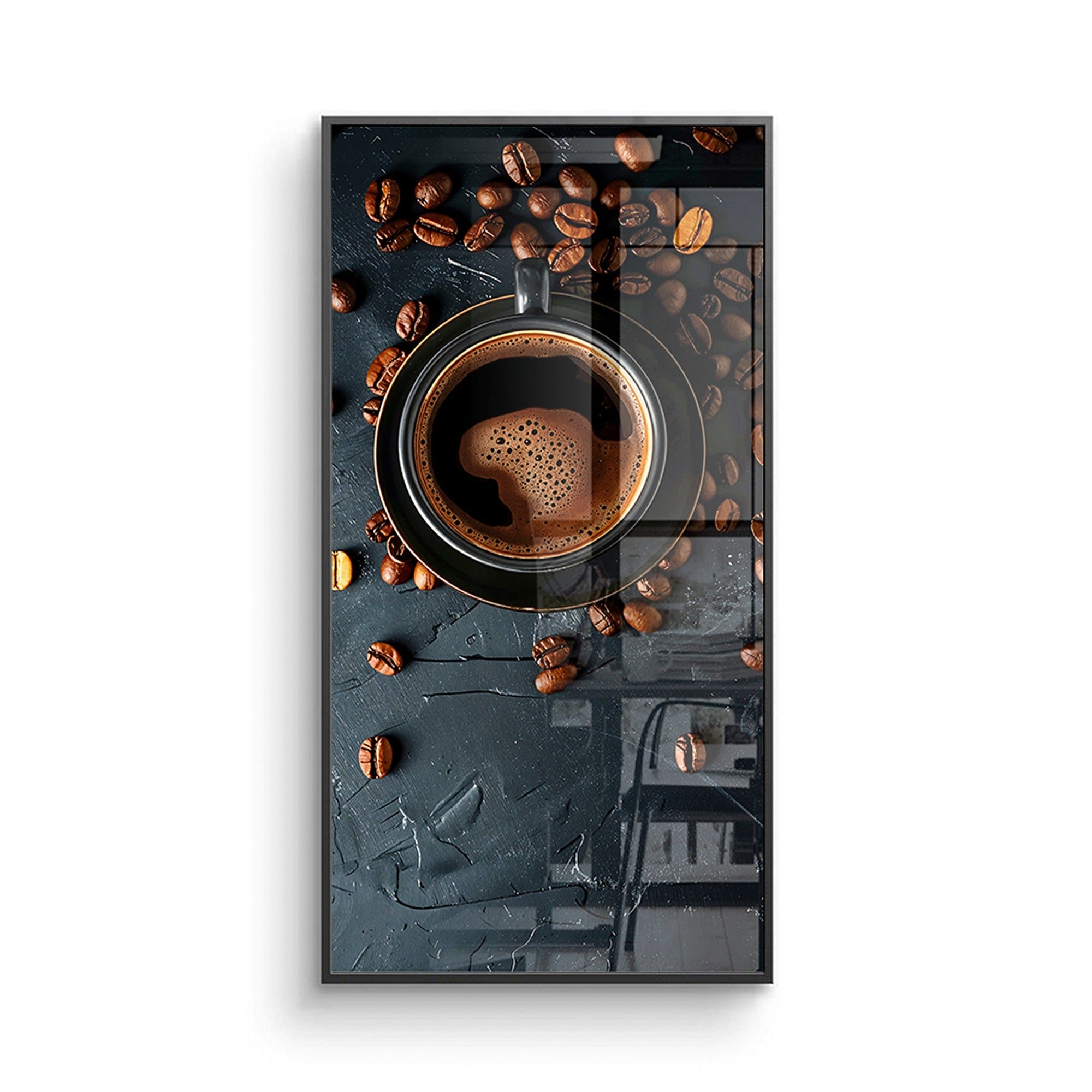 Fresh espresso with crema kitchen decor print