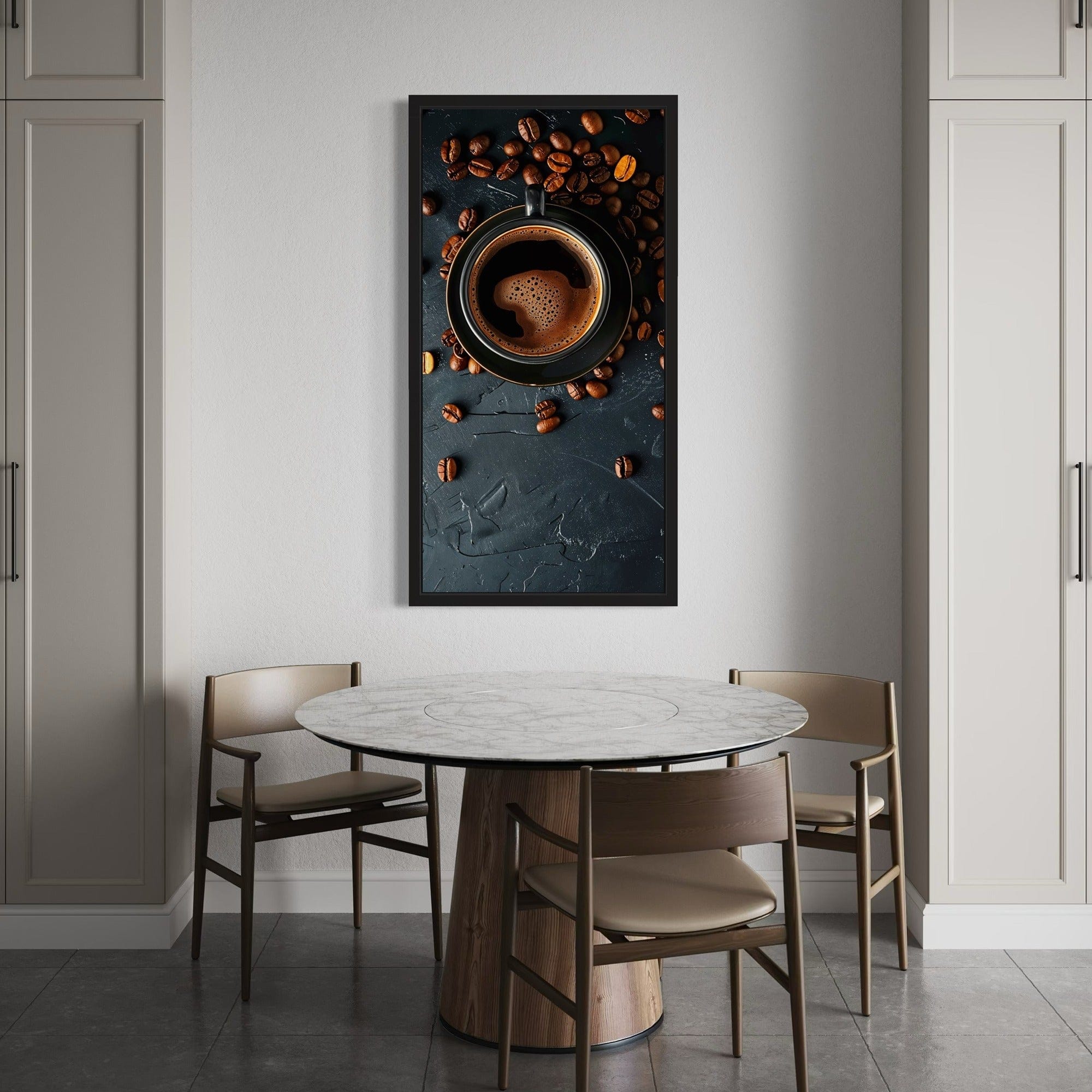 Coffee lover gift modern kitchen wall art