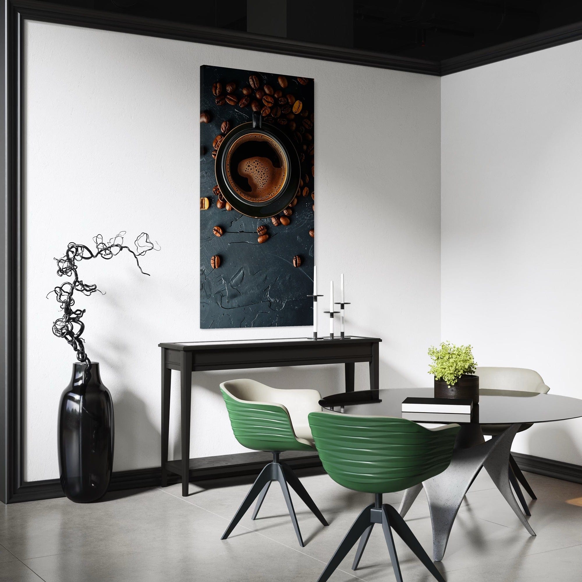 Classic espresso cup top down wall picture