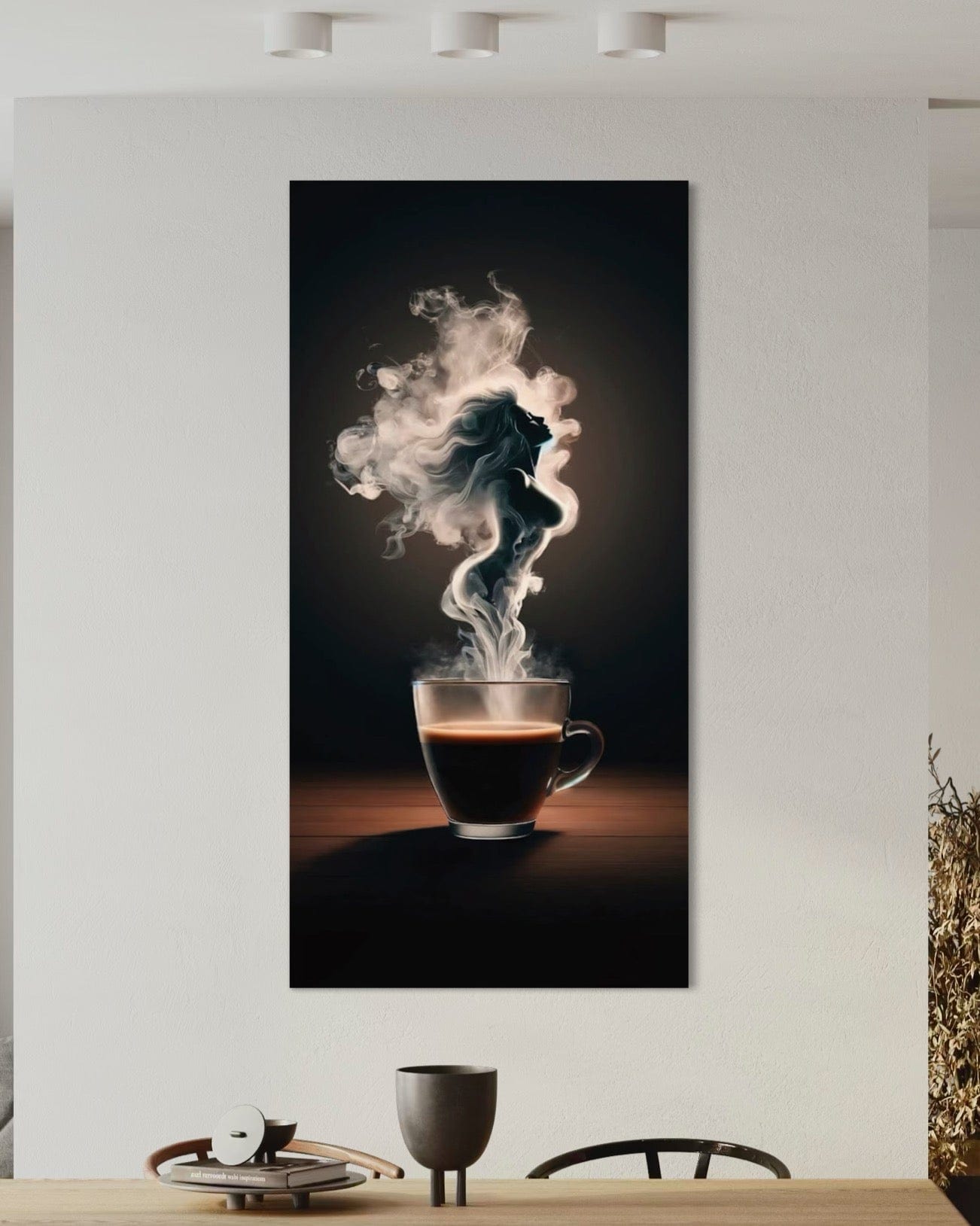Minimalist espresso cup kitchen wall decor
