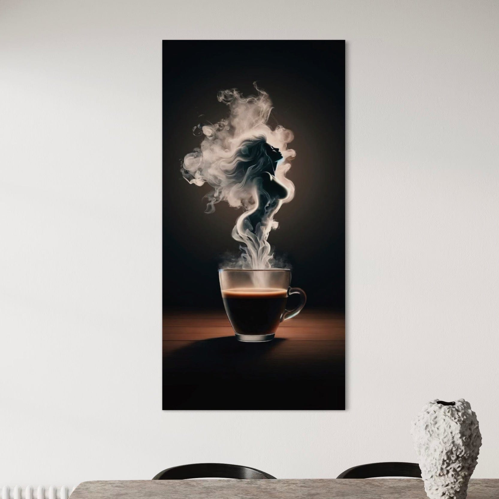 Modern coffee canvas print for dining room