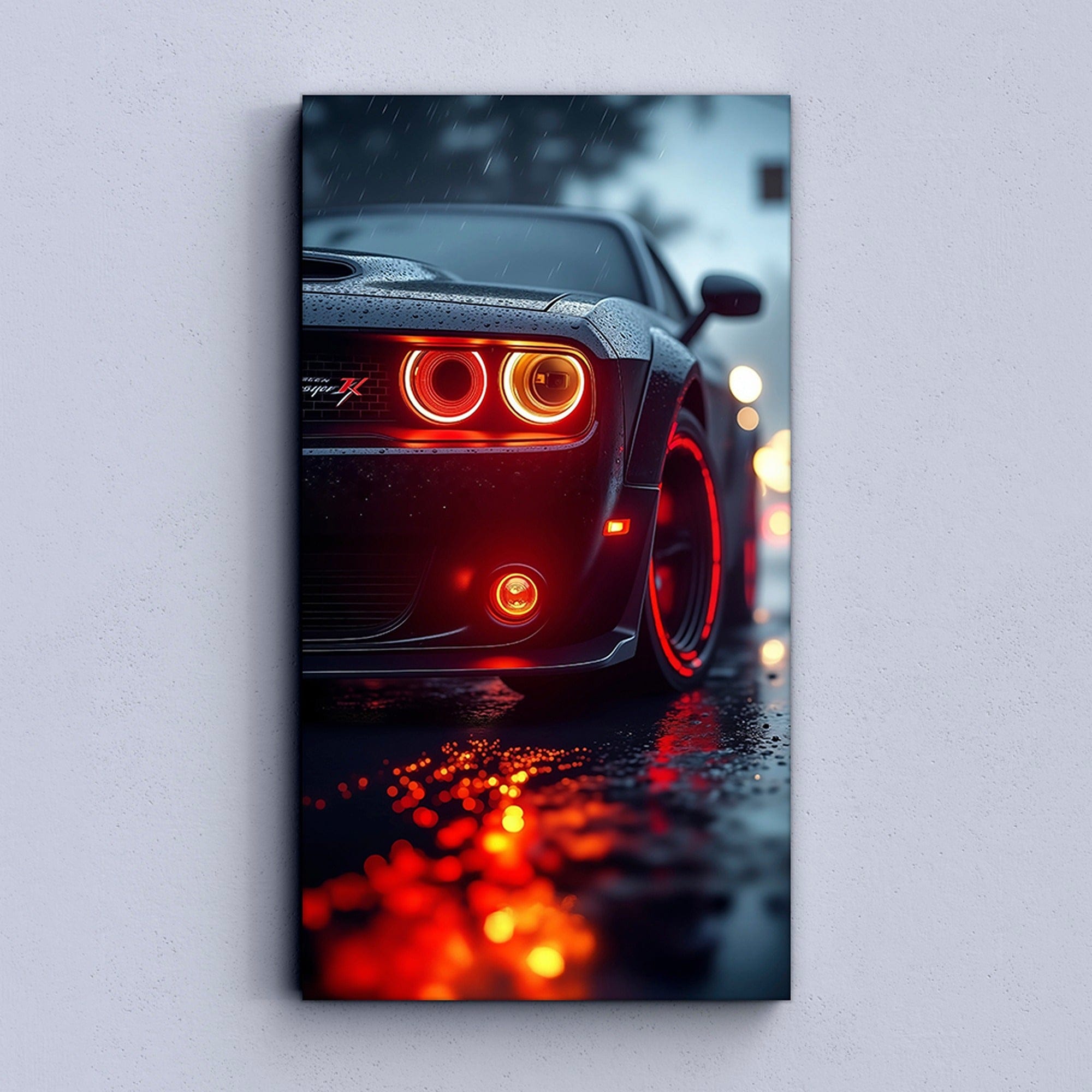 Midnight Power Amerikanisches Muscle-Car Leinwandbild zoll