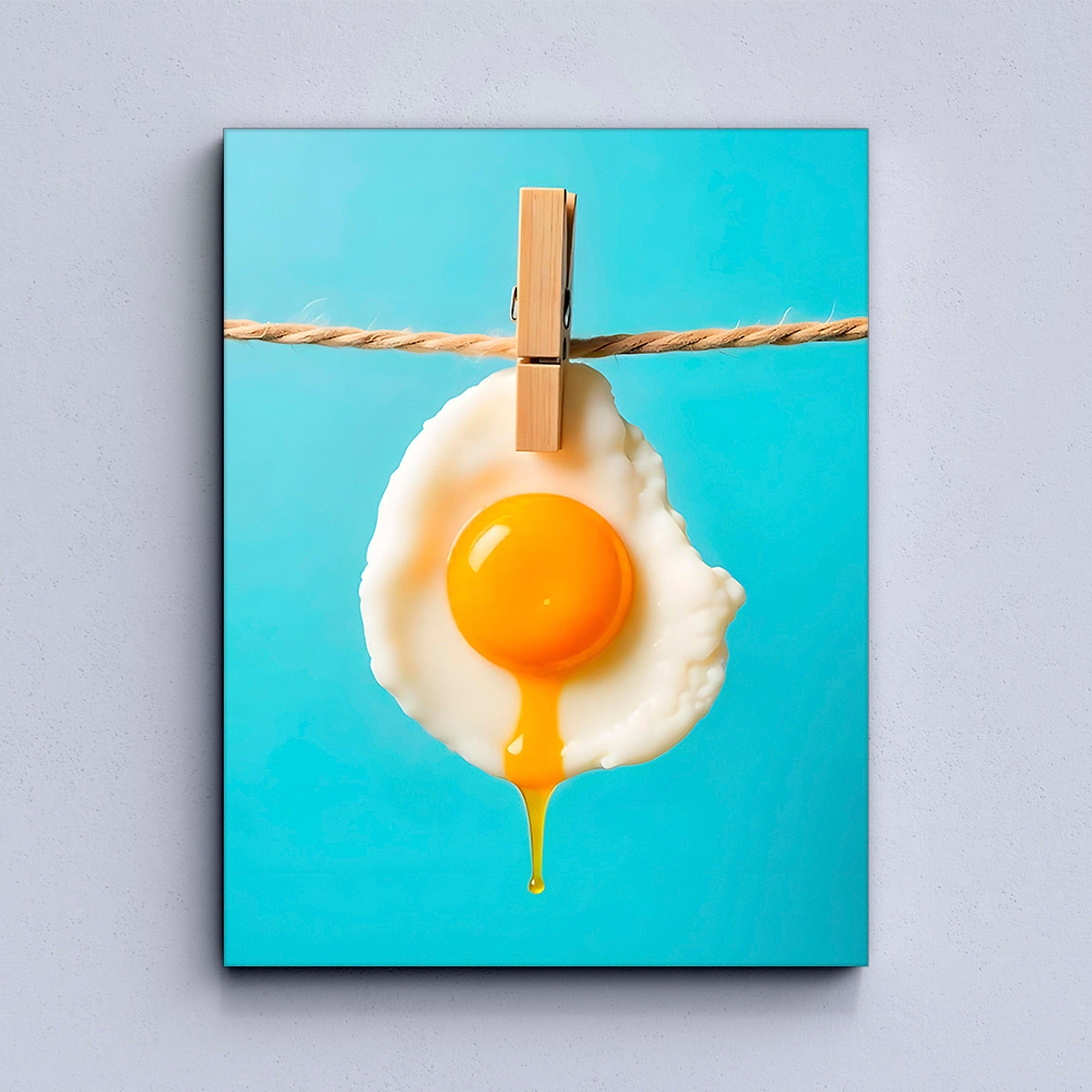Playful breakfast kitchen wall decor print