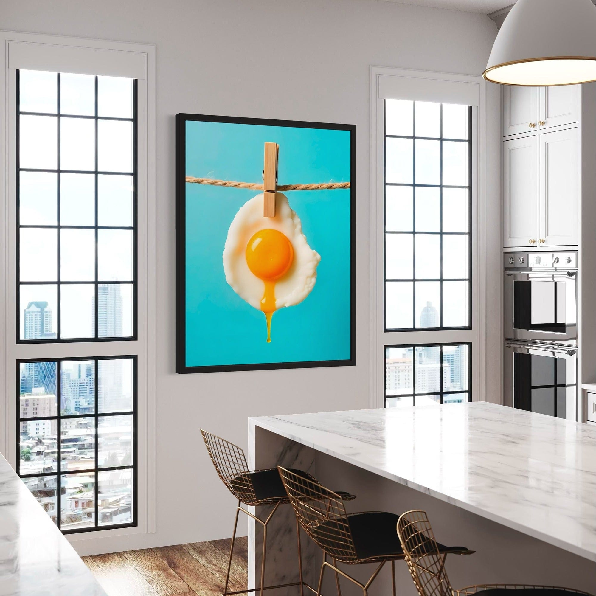 Quirky breakfast nook canvas wall art