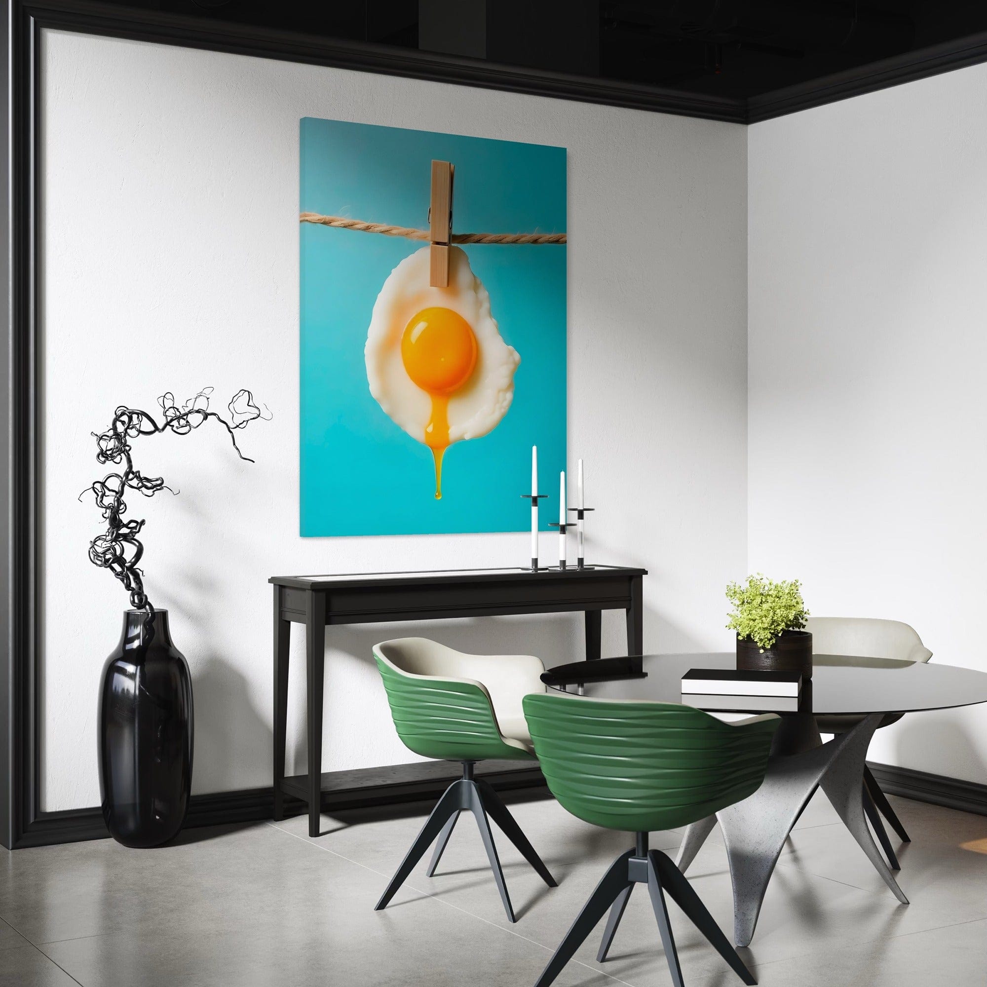 Bold breakfast theme canvas home decor