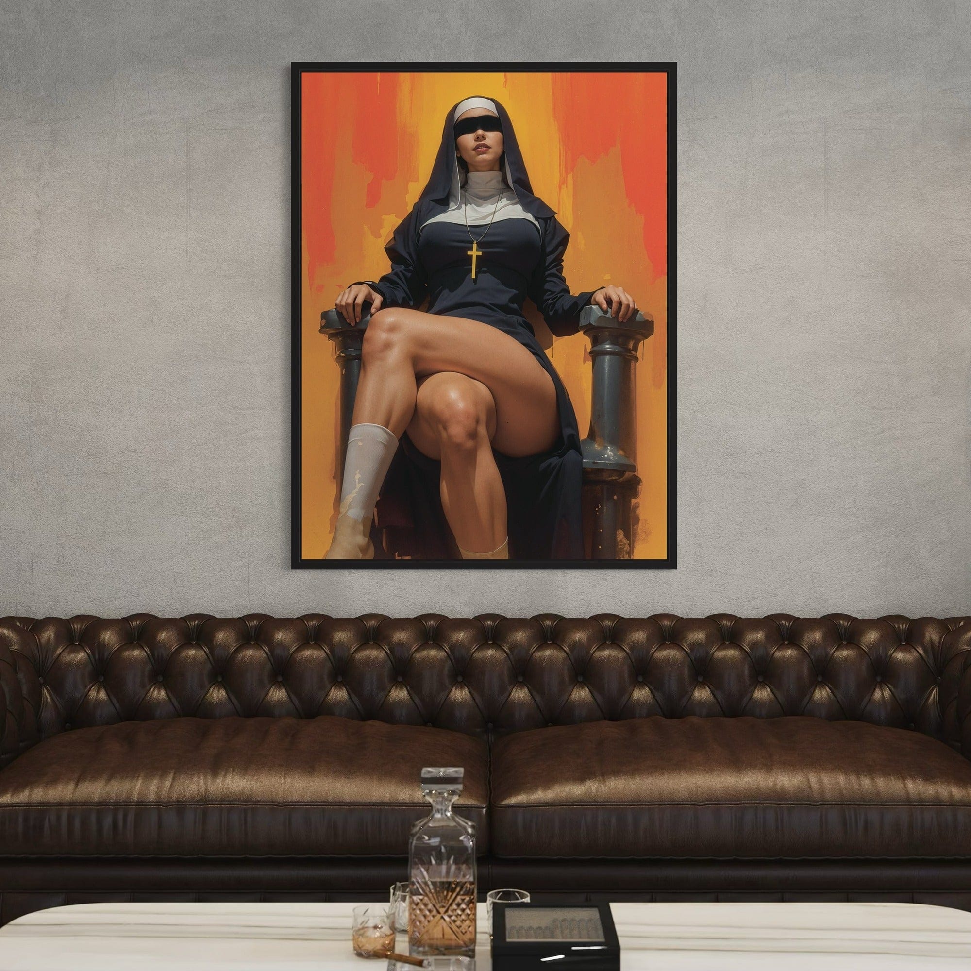 Contemporary portrait canvas in bold colors