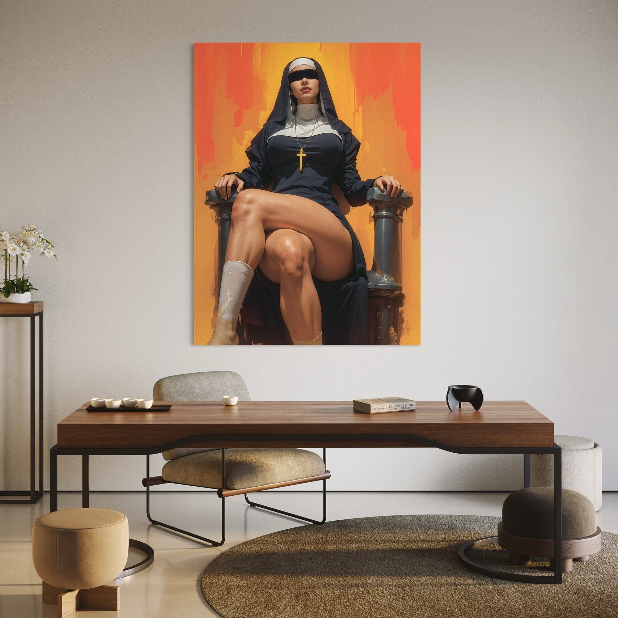 Iconic style female figure wall art print