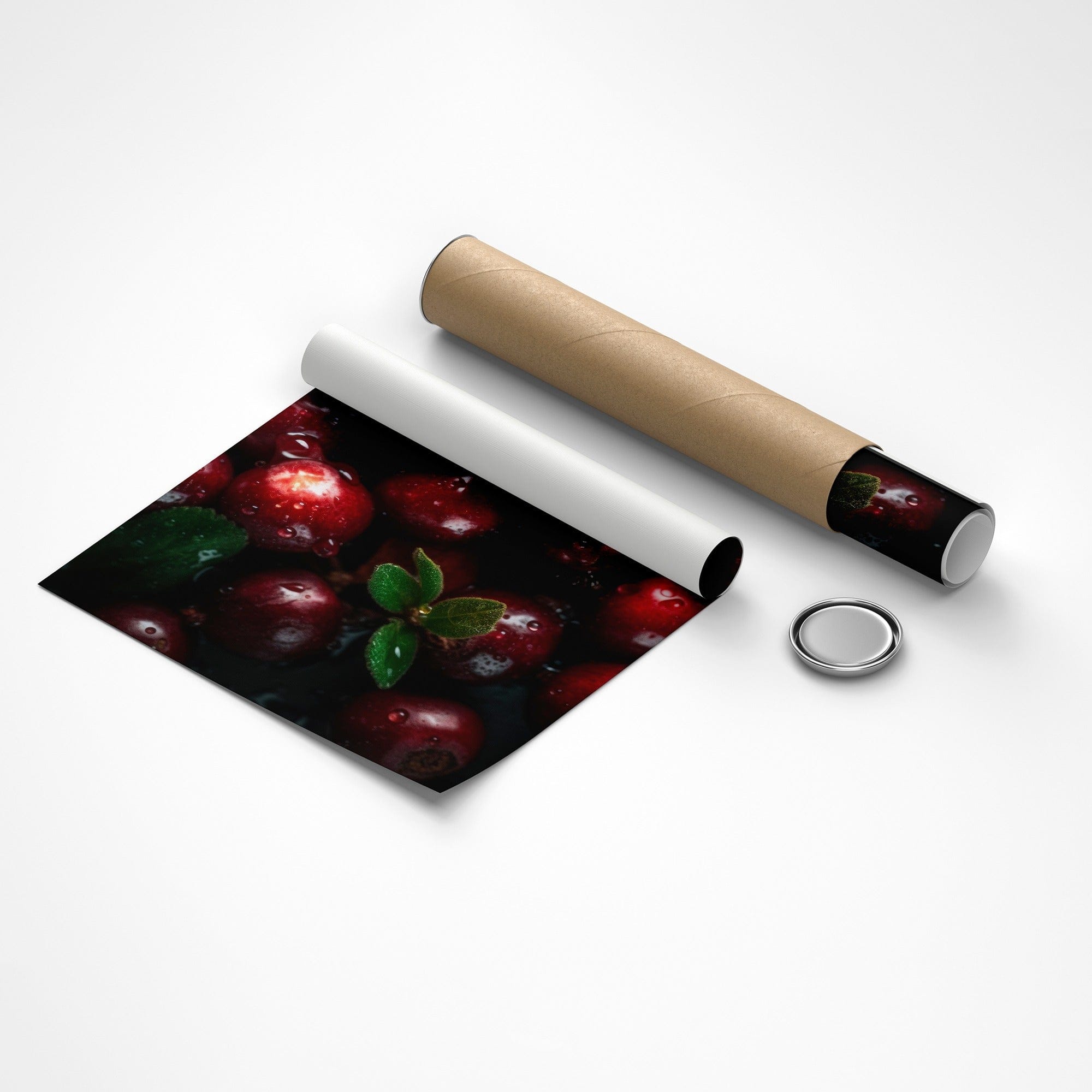 Refreshing lingonberries canvas for breakfast nook