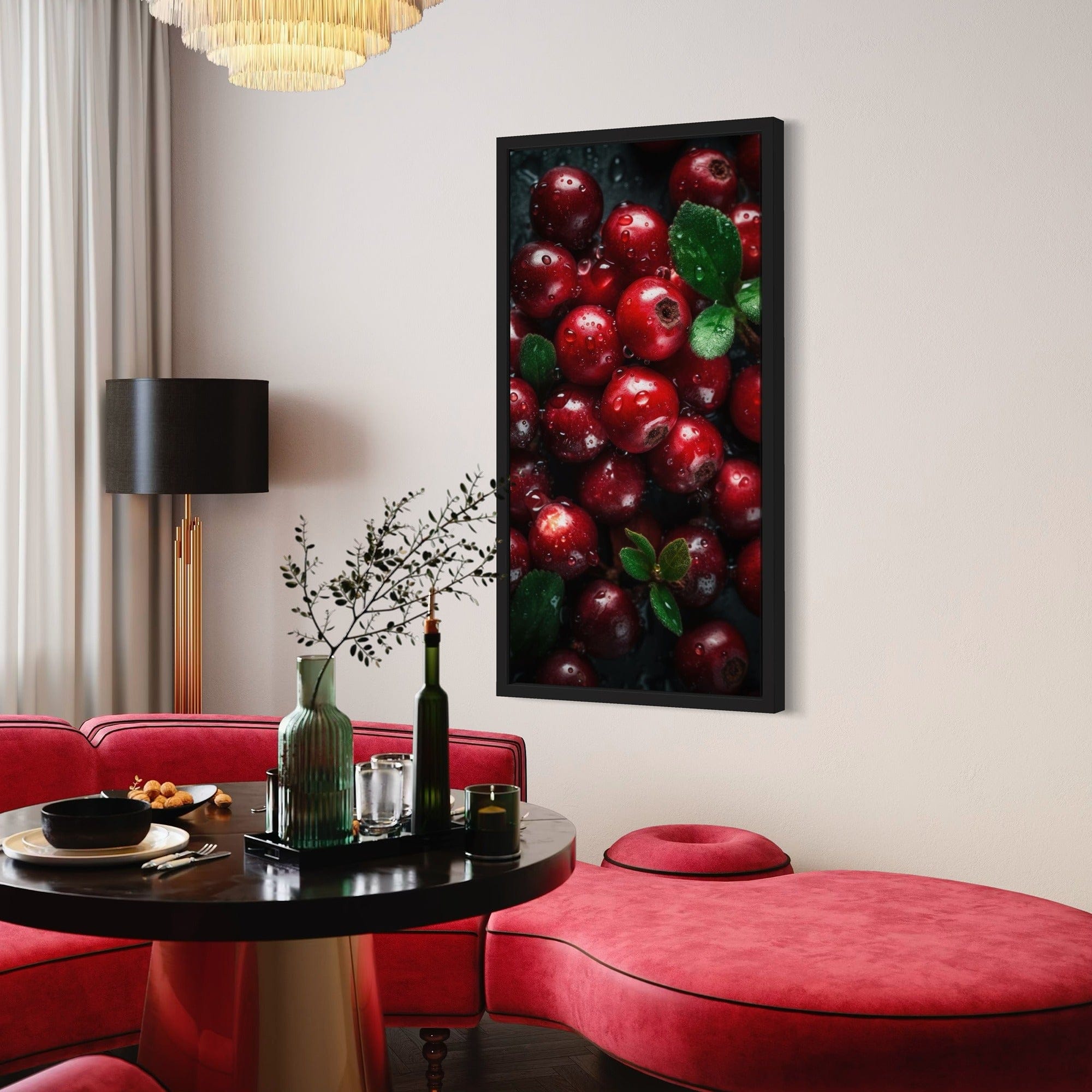 Healthy superfood berries kitchen wall poster