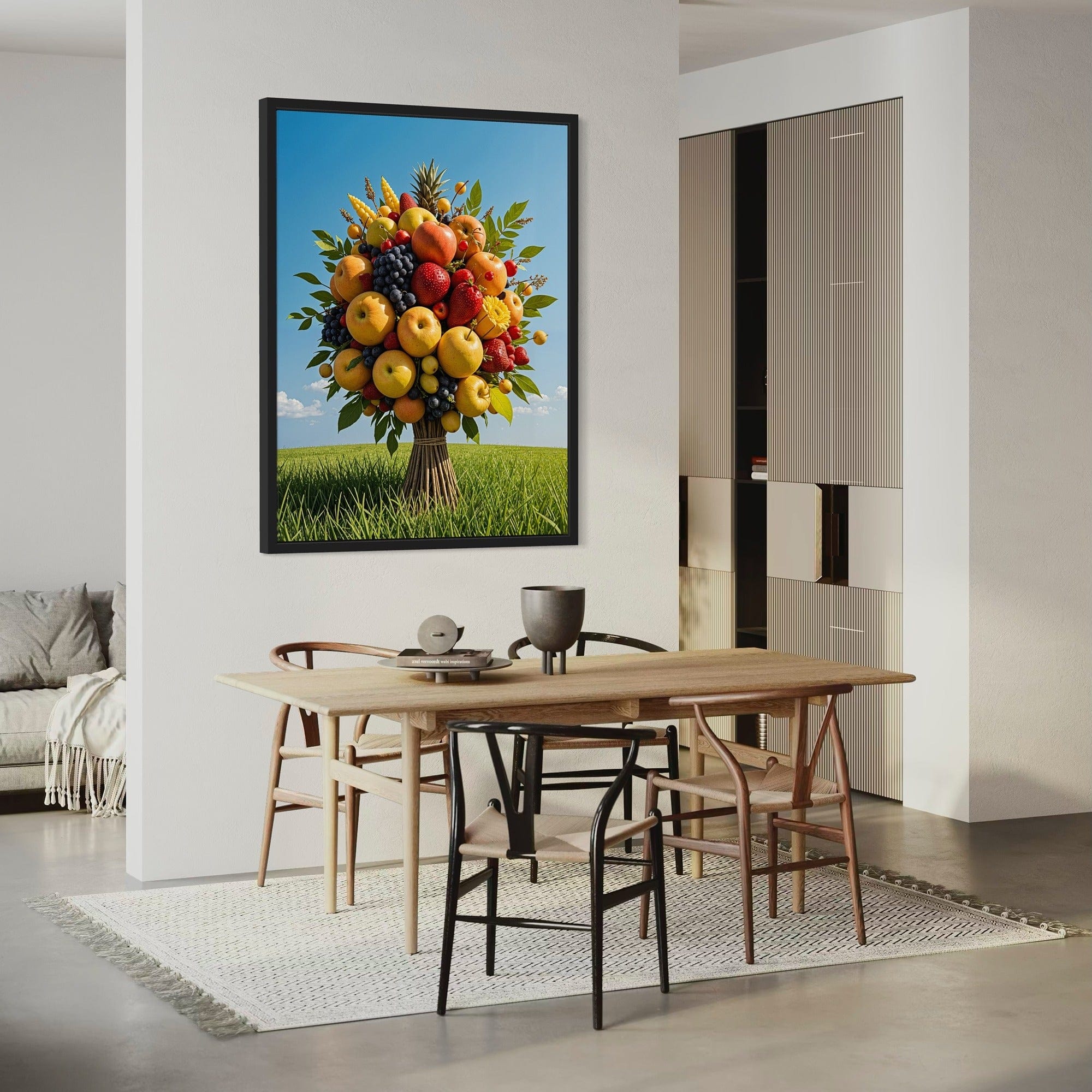 Summer harvest fruit tree wall art