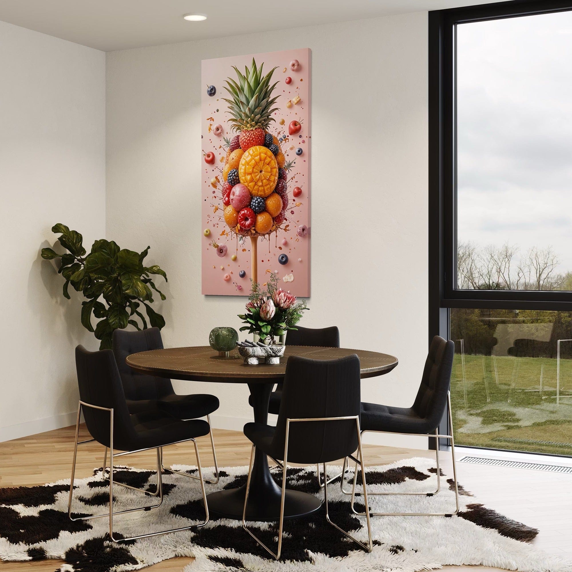 Exotic fruit arrangement modern kitchen art