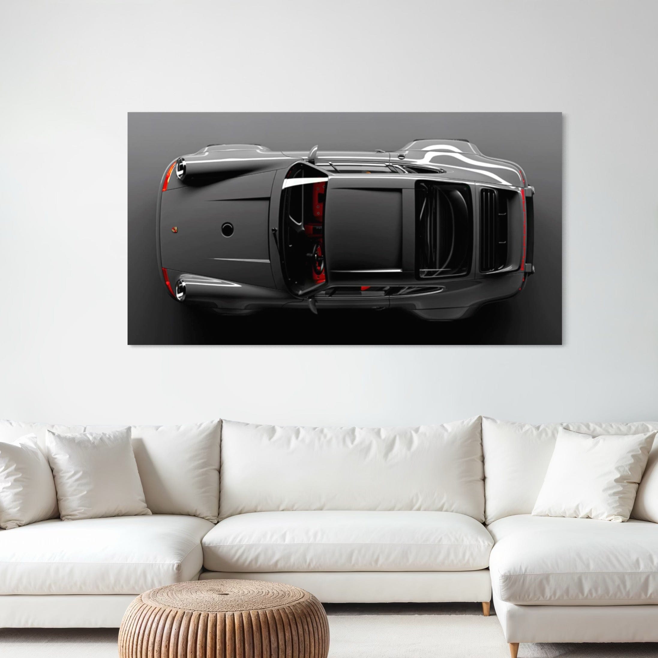 Contemporary car photography style wall art