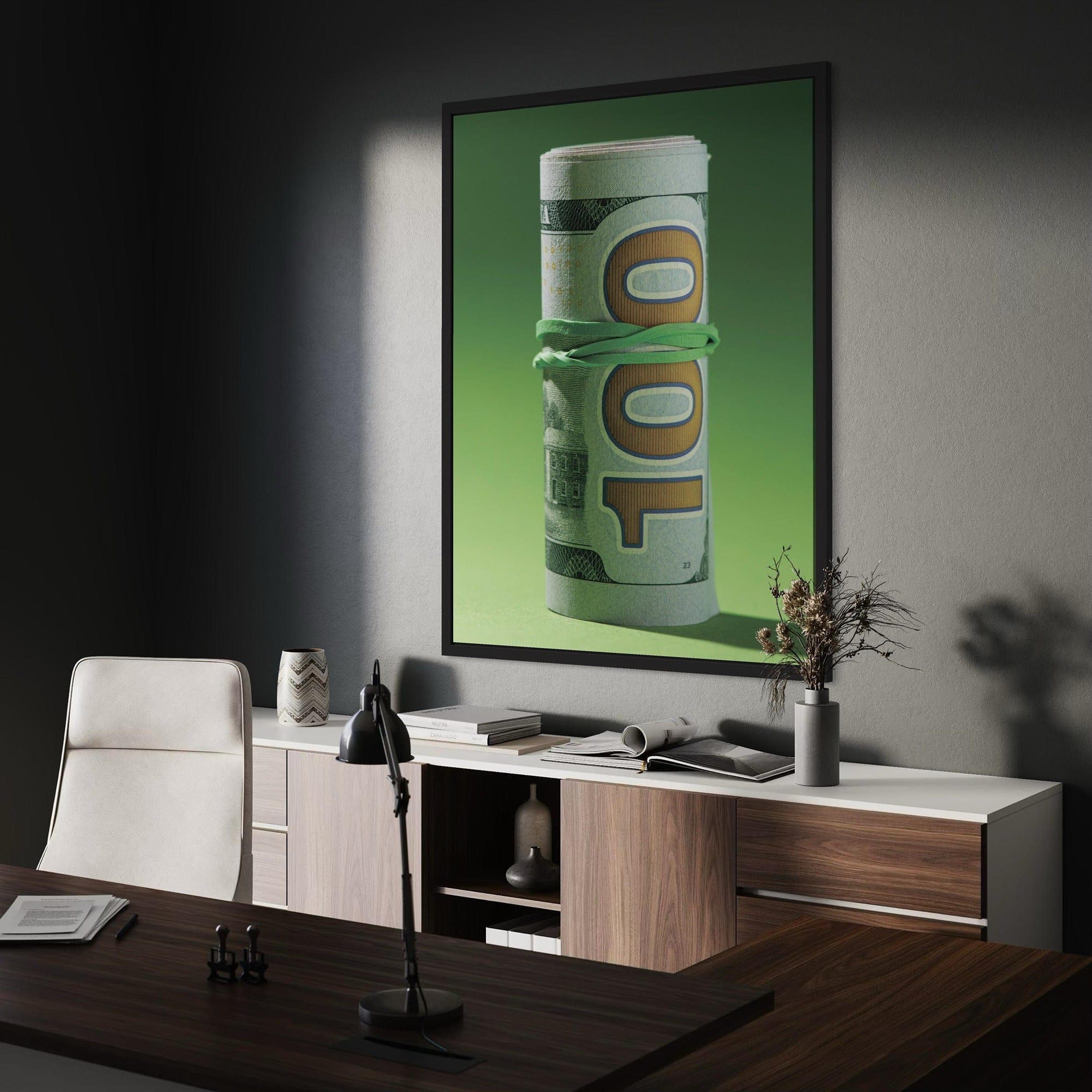 Premium canvas texture and gallery wrap edge finish close up