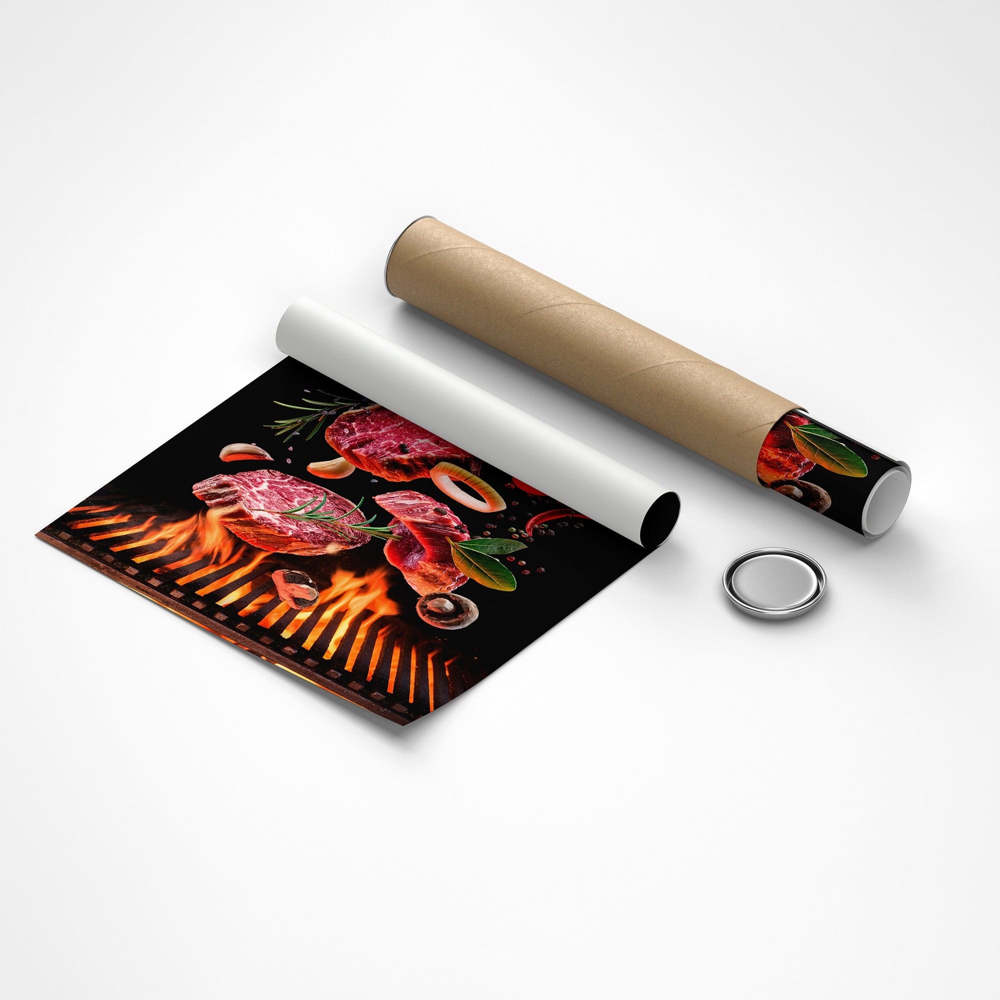 Contemporary kitchen canvas with BBQ theme