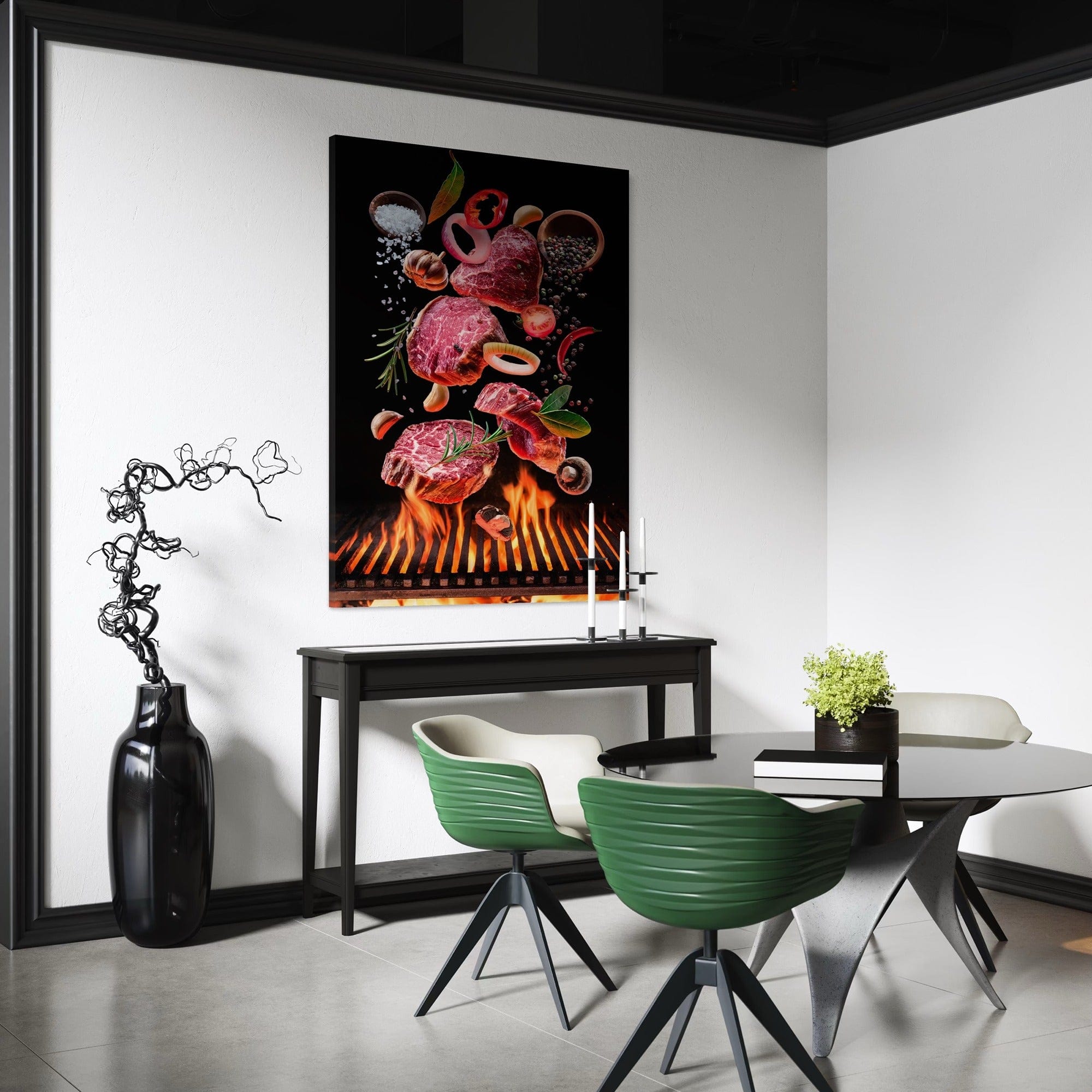 Summer barbecue canvas for man cave or patio