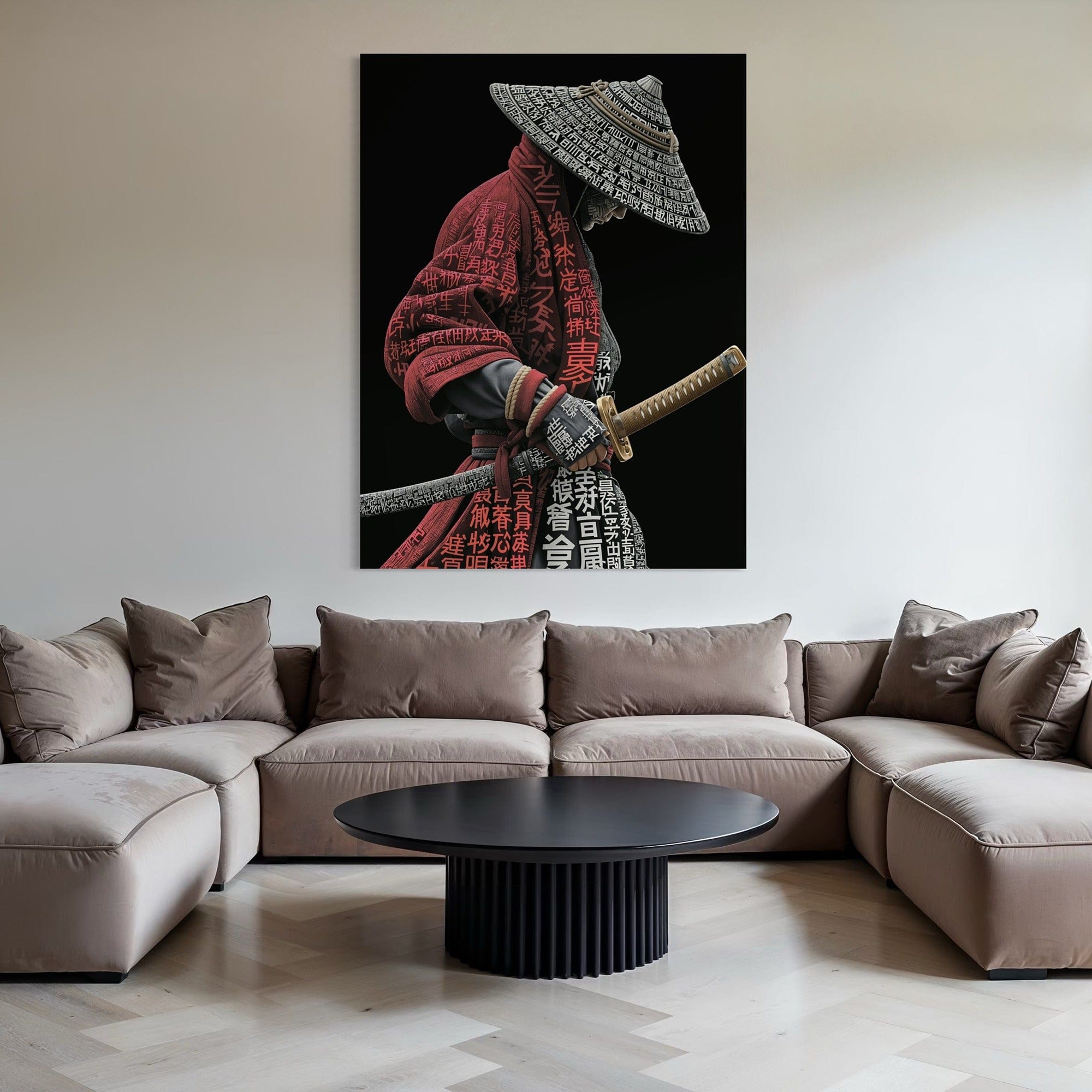 Contemporary Japanese samurai canvas picture