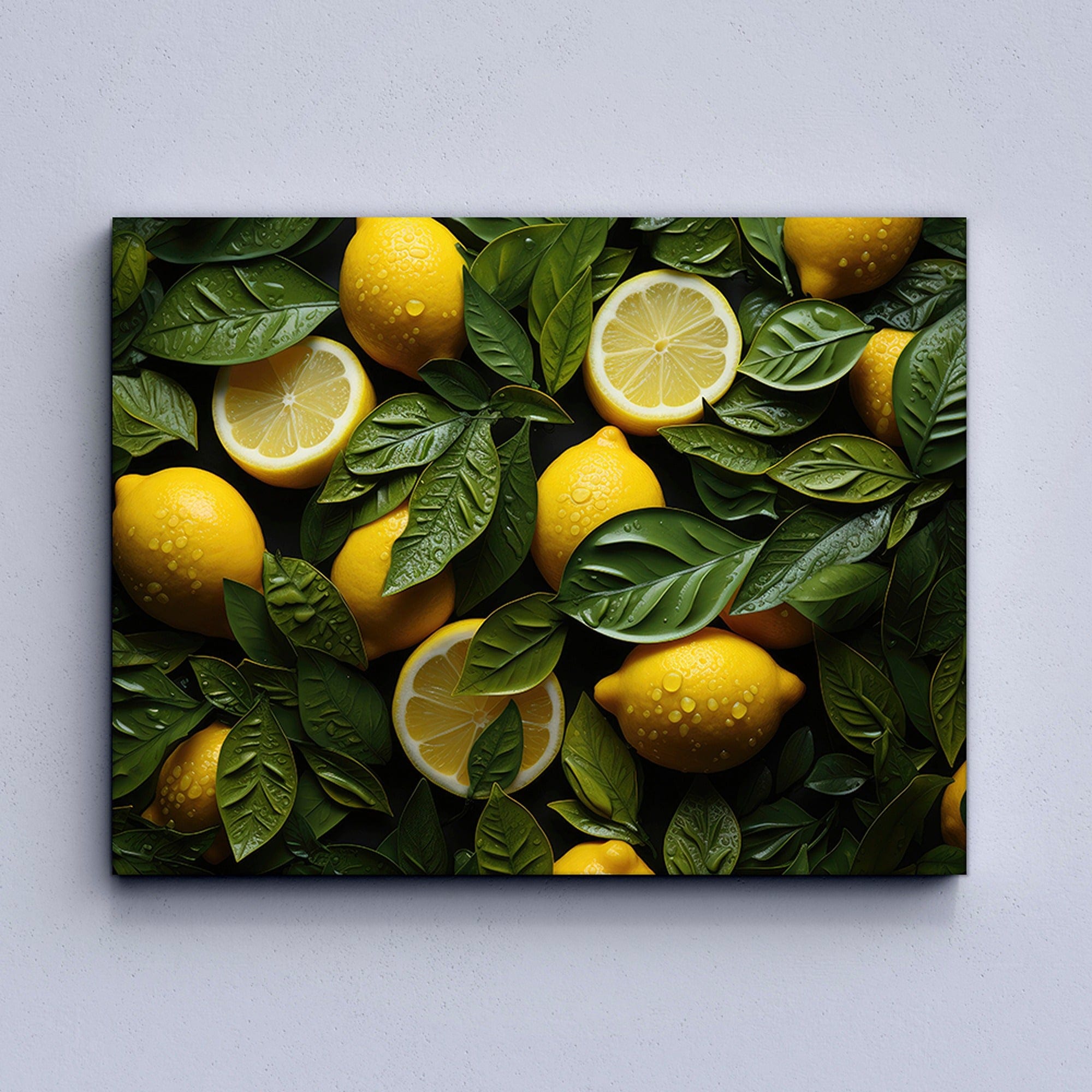 Lemon orchard style canvas for kitchen decor