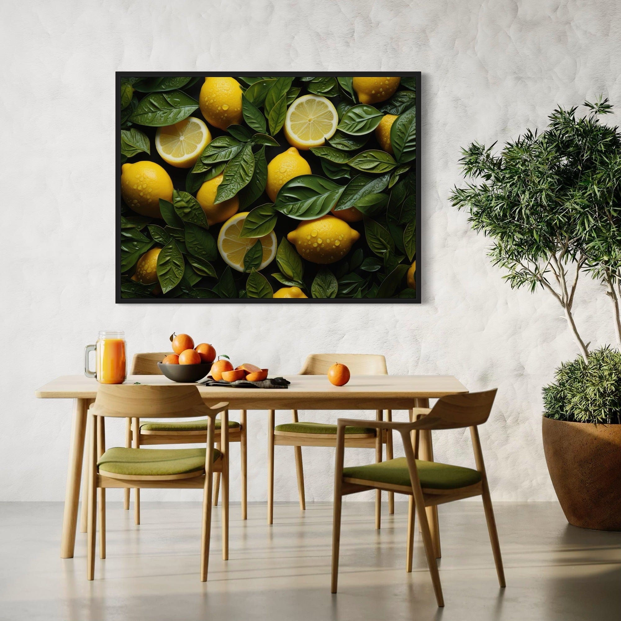 Citrus fruit poster for dining room wall