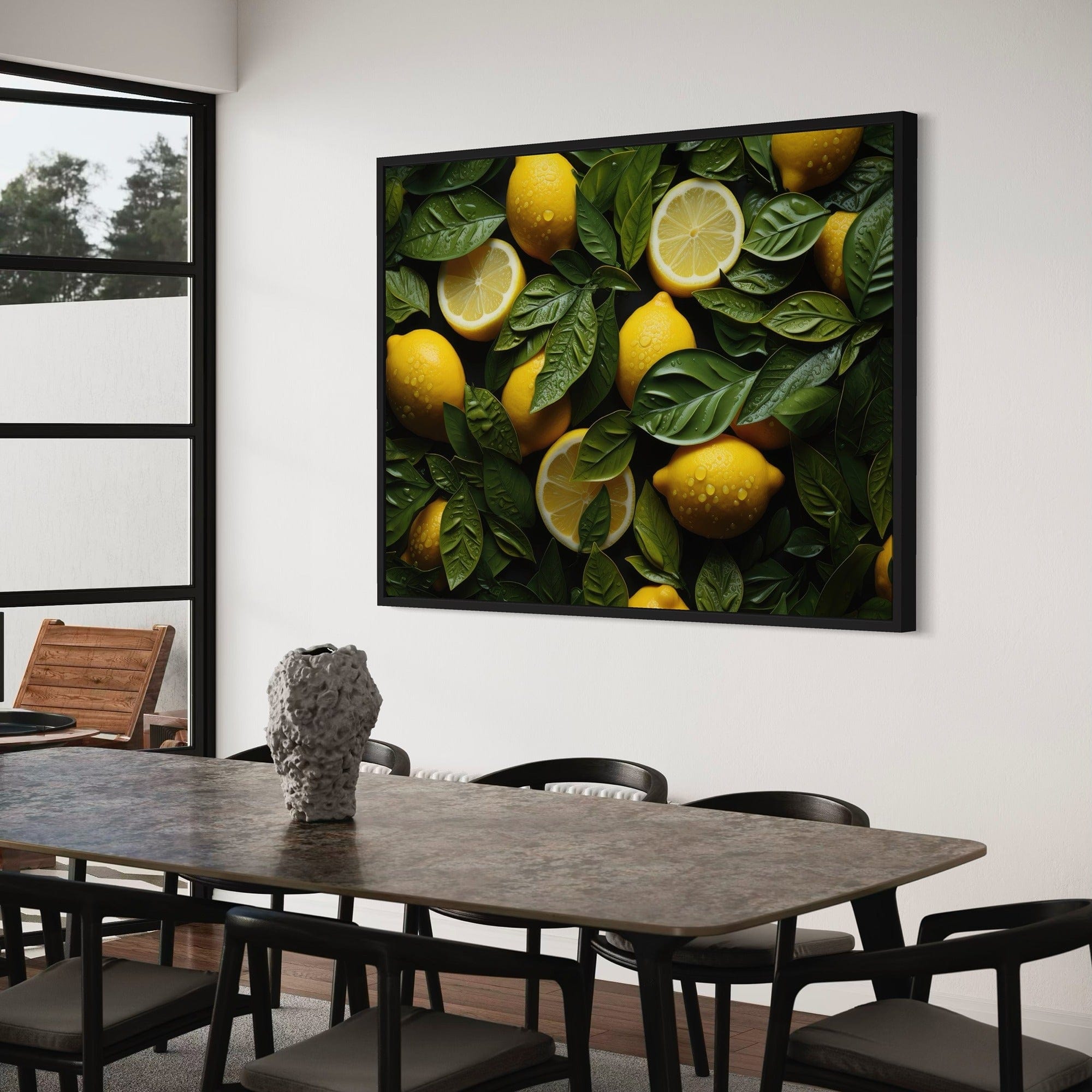 Modern farmhouse lemon canvas for kitchen