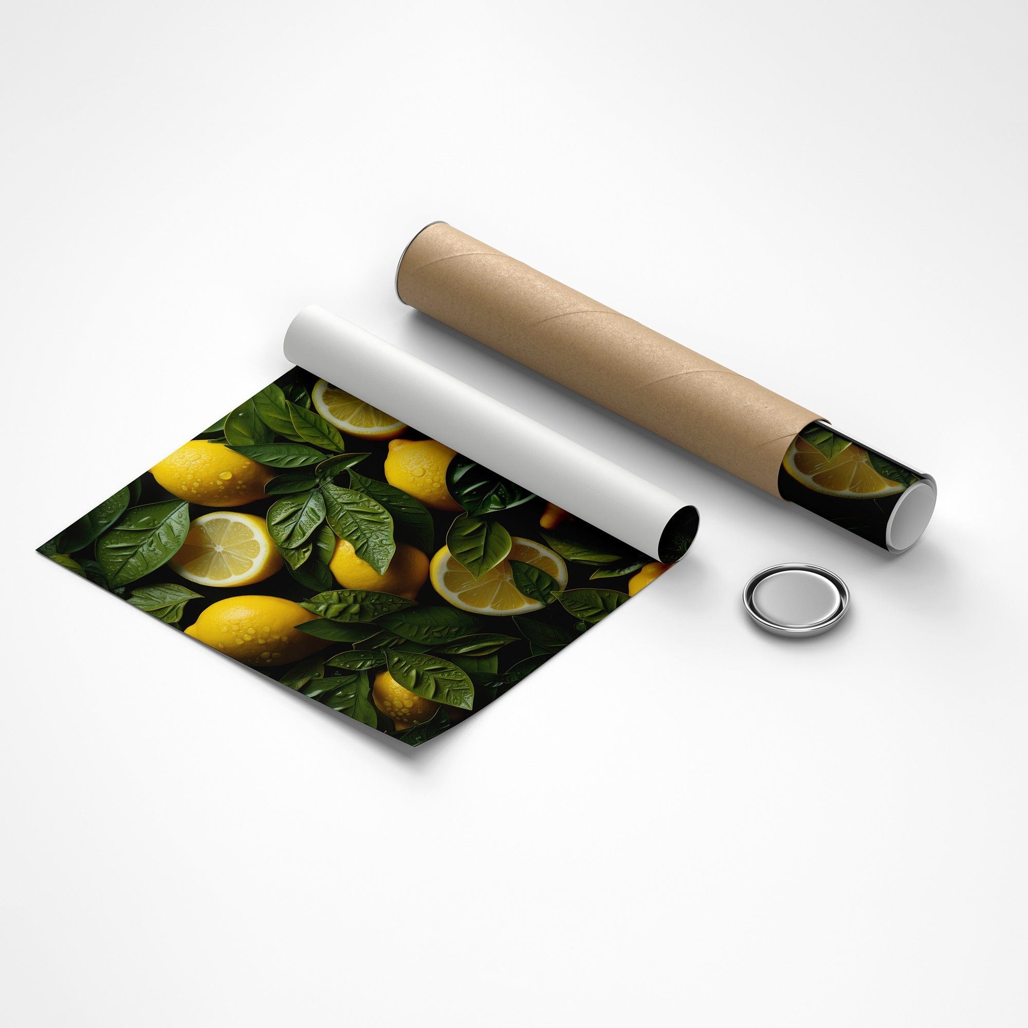 Vibrant citrus fruit kitchen wall poster