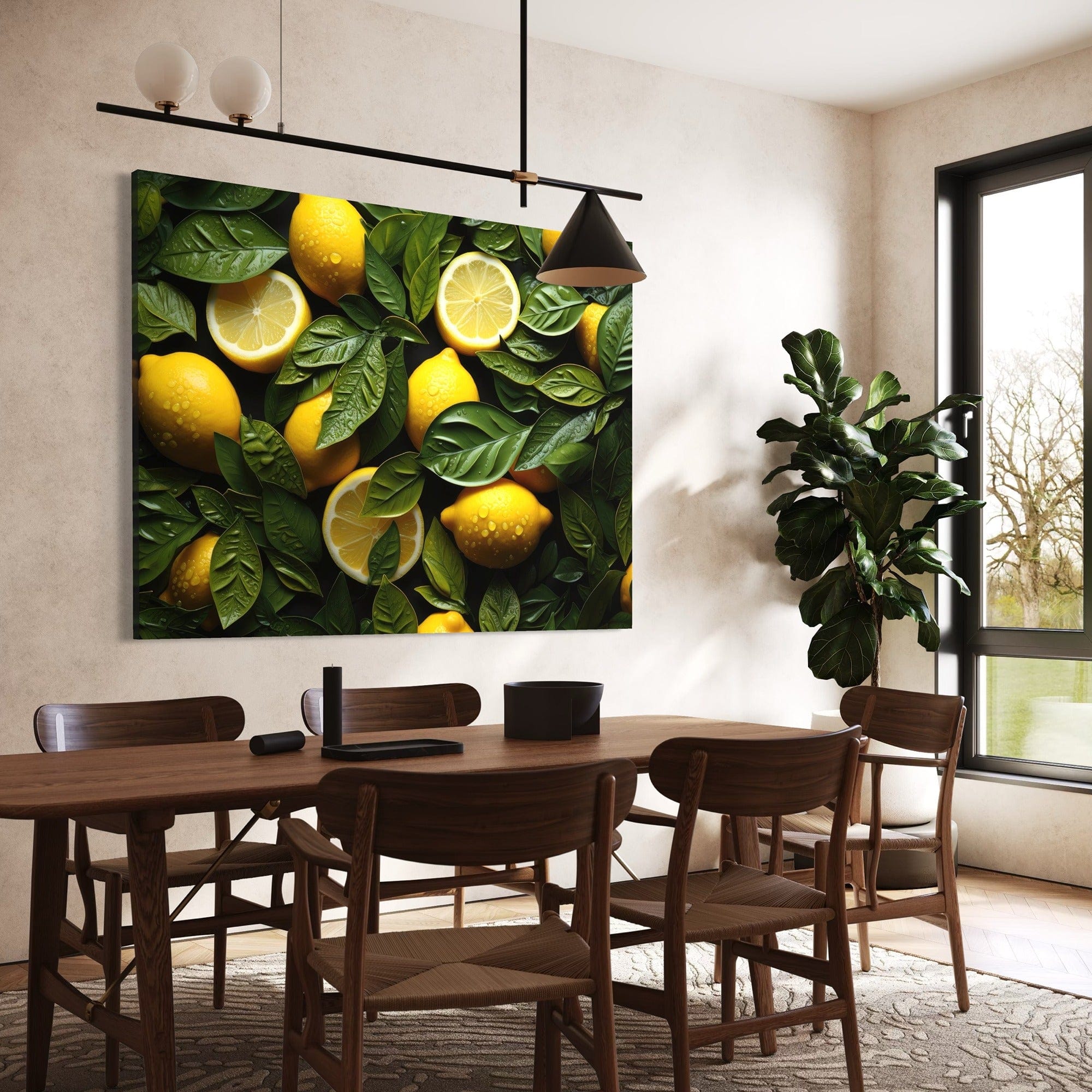 Mediterranean lemon kitchen wall decor