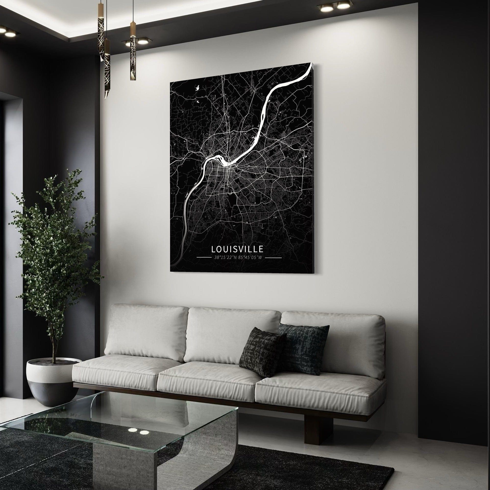 Louisville City Map Canvas