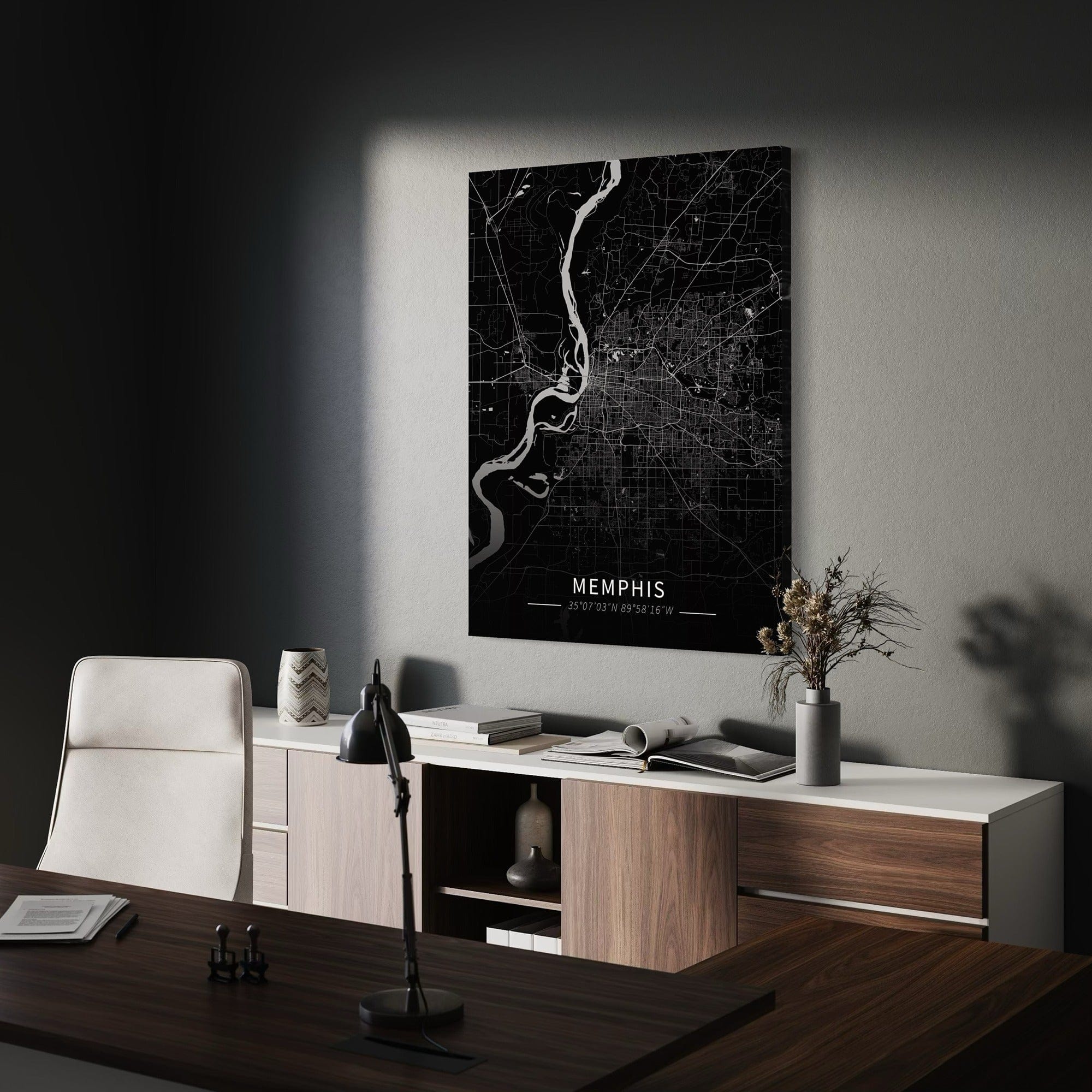 Memphis City Map Canvas