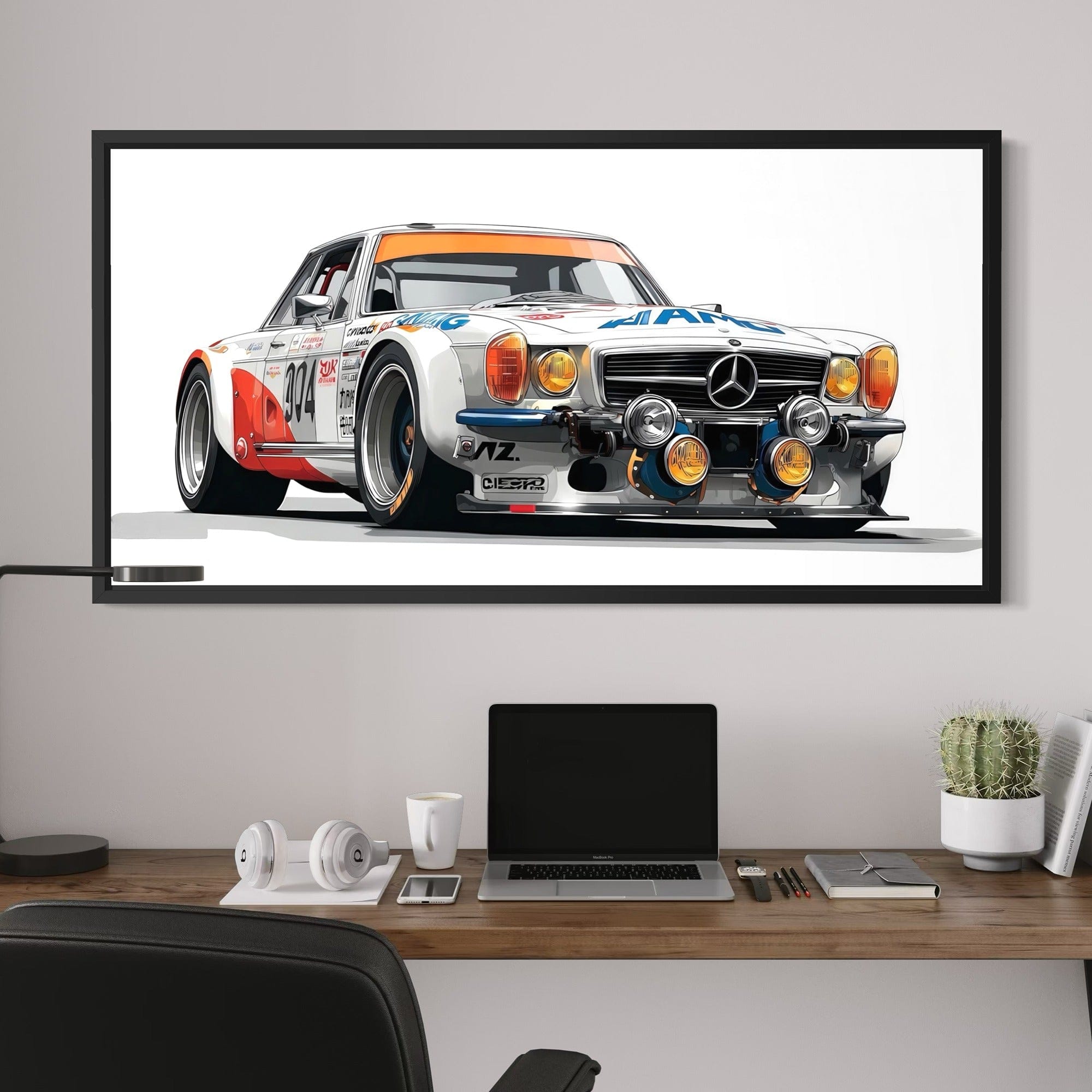 <tc>Mercedes Benz Speed Dynasty Платно с ретро състезателен автомобил</tc>