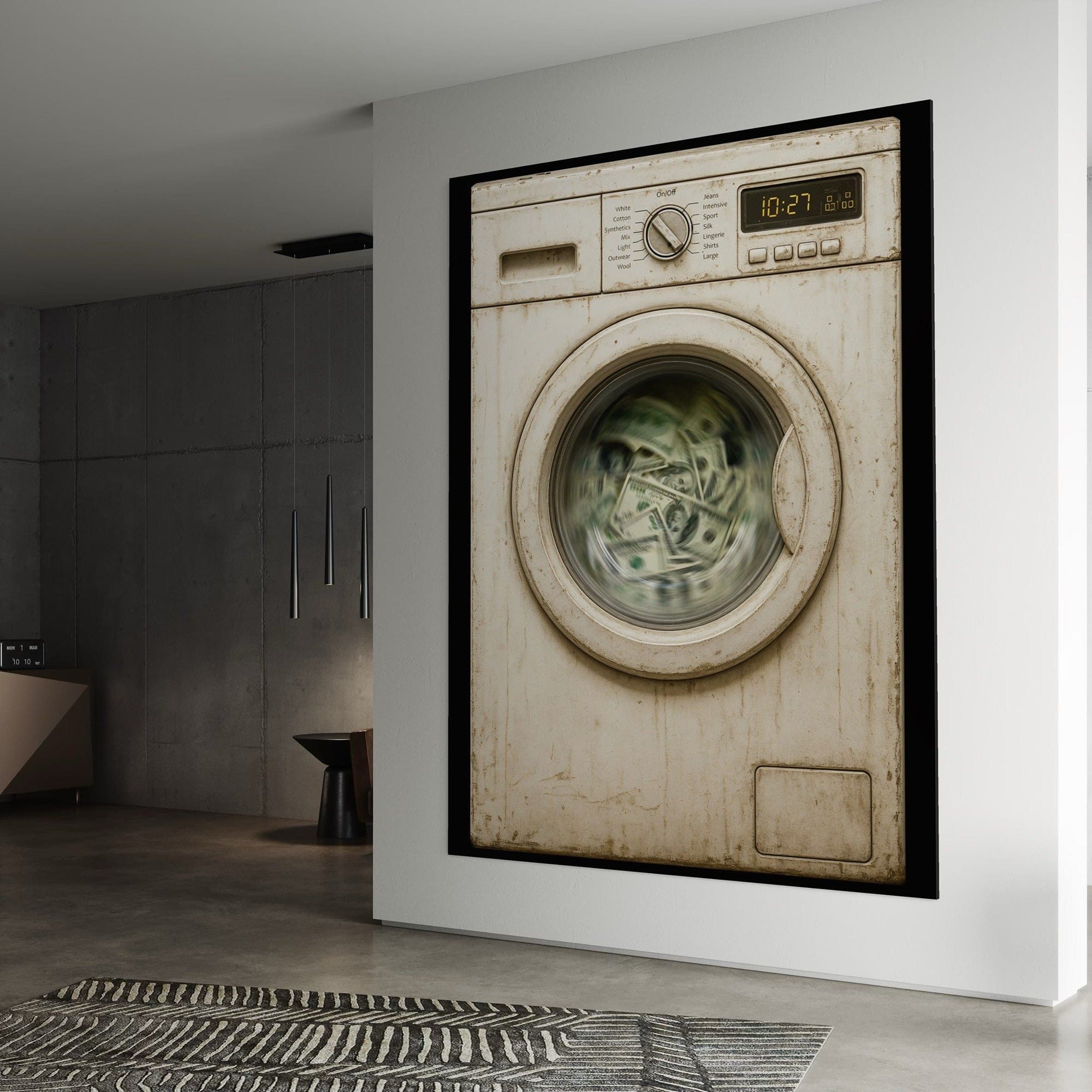 Money Laundering Canvas Print