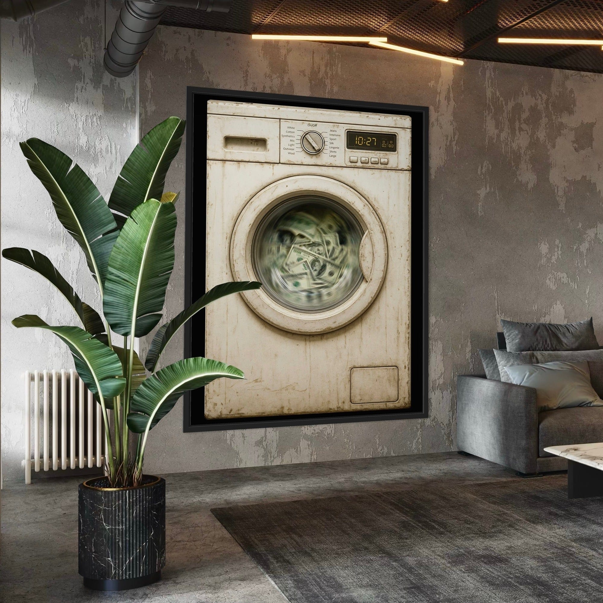 Money Laundering Canvas Print