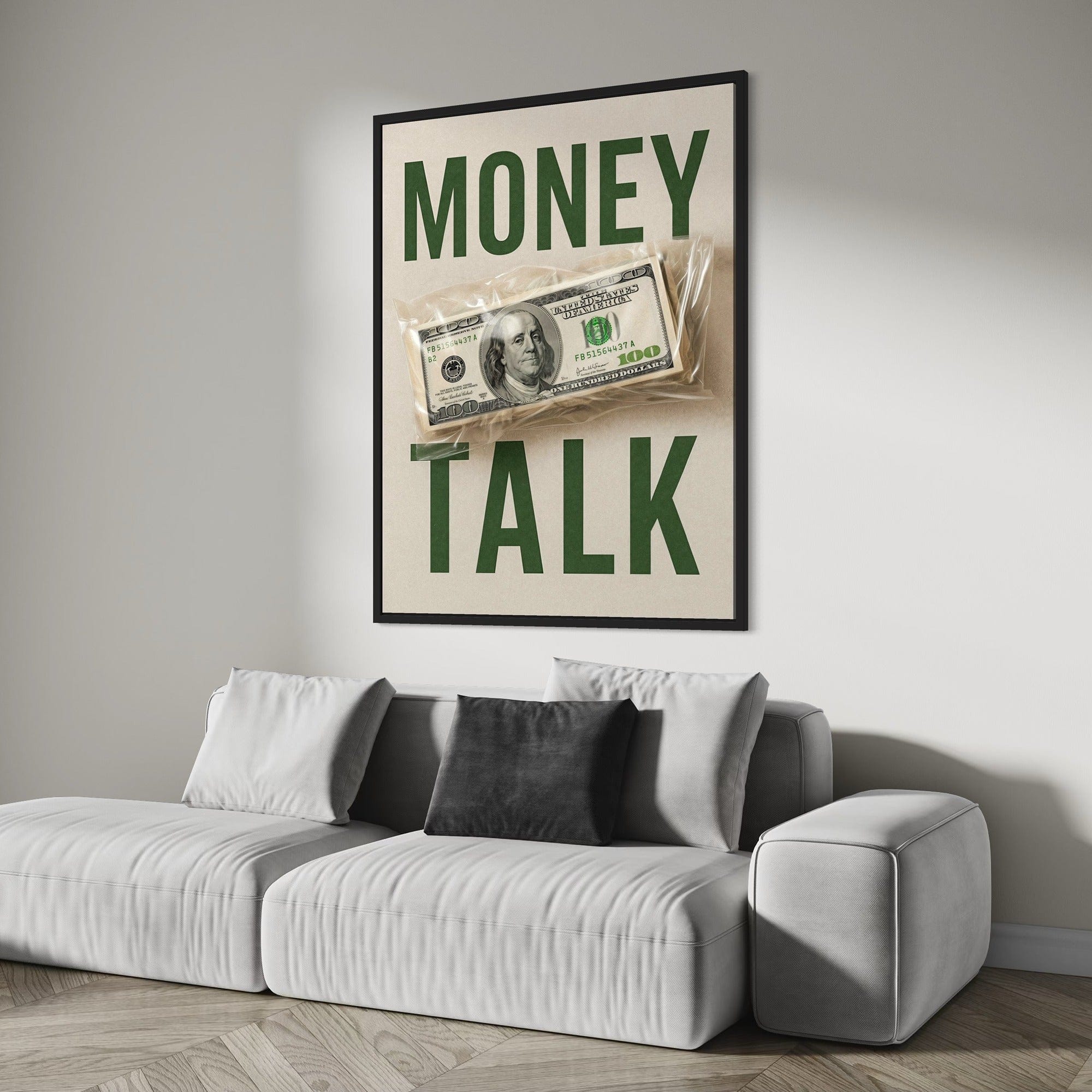 Motivational money poster for home office wall