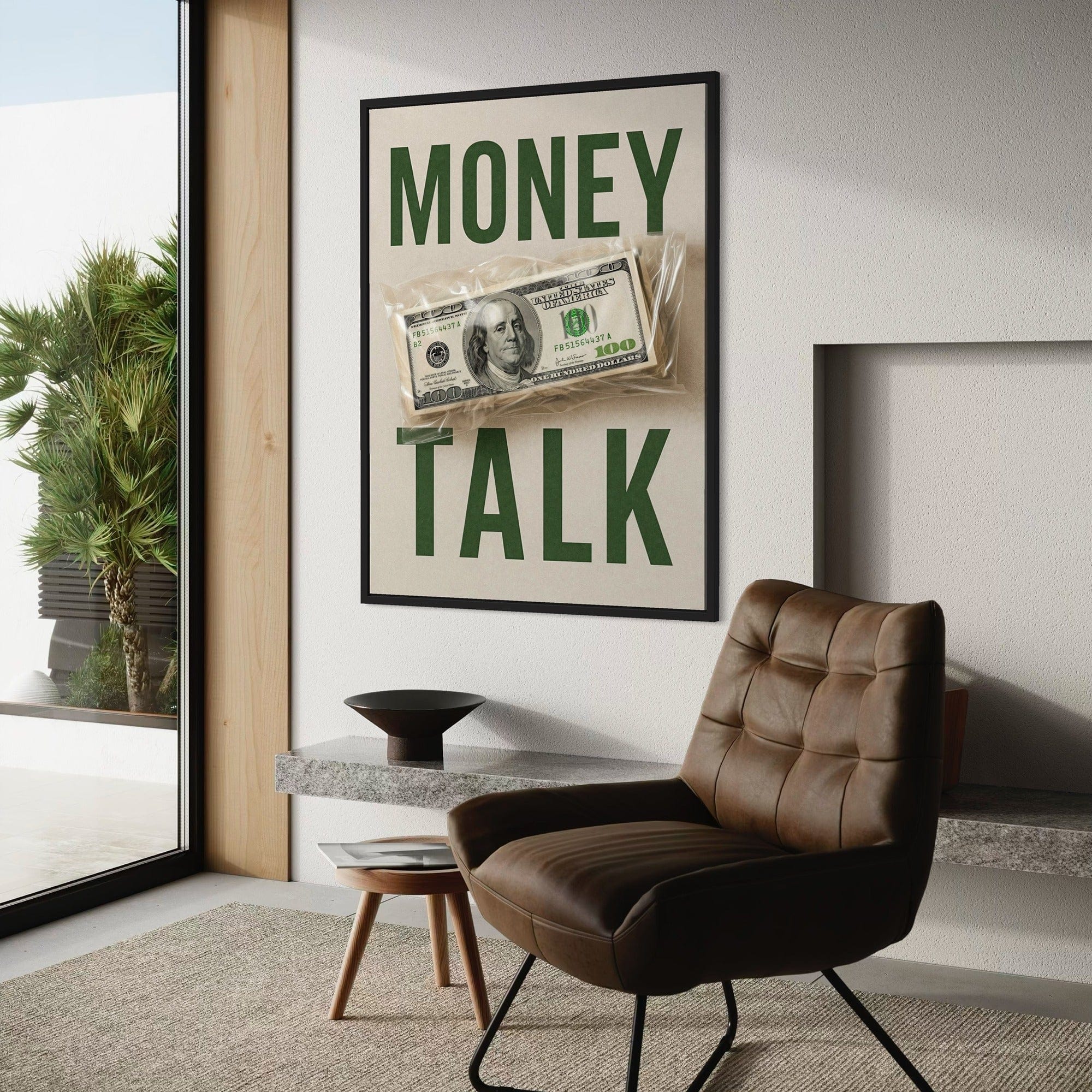 Hustle and wealth motivational canvas print