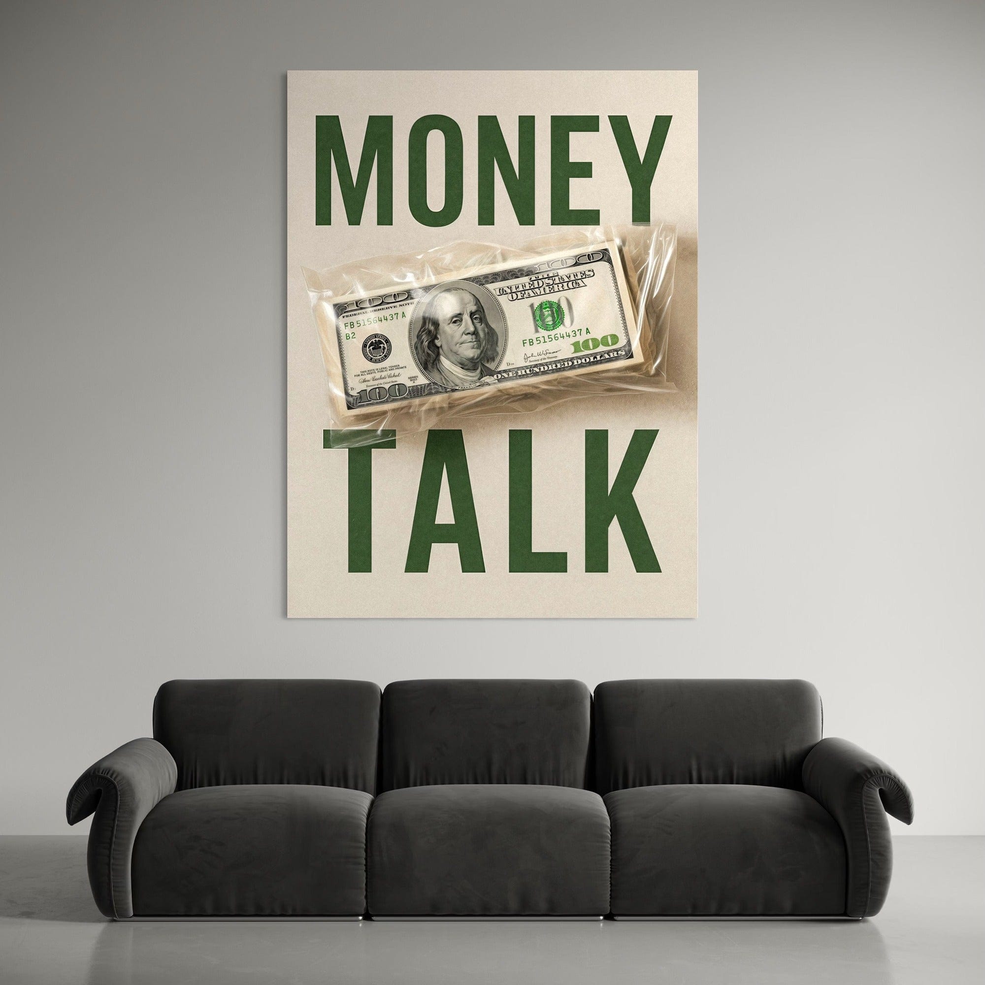 Money wall art canvas “Money Talk”