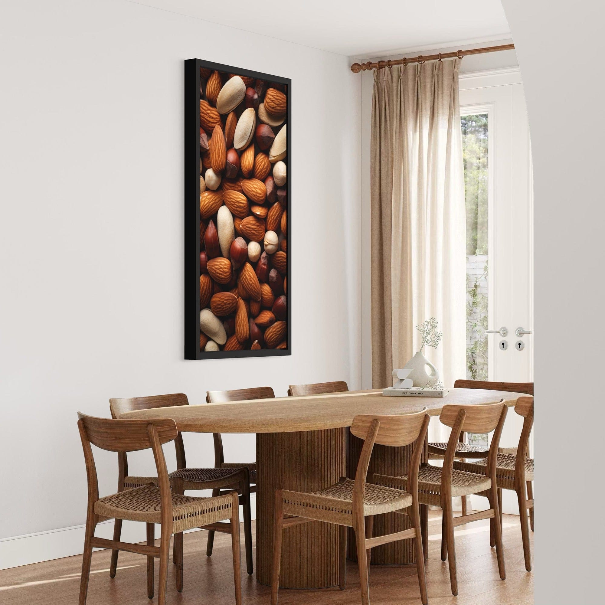 Farmhouse kitchen decor mixed nuts artwork