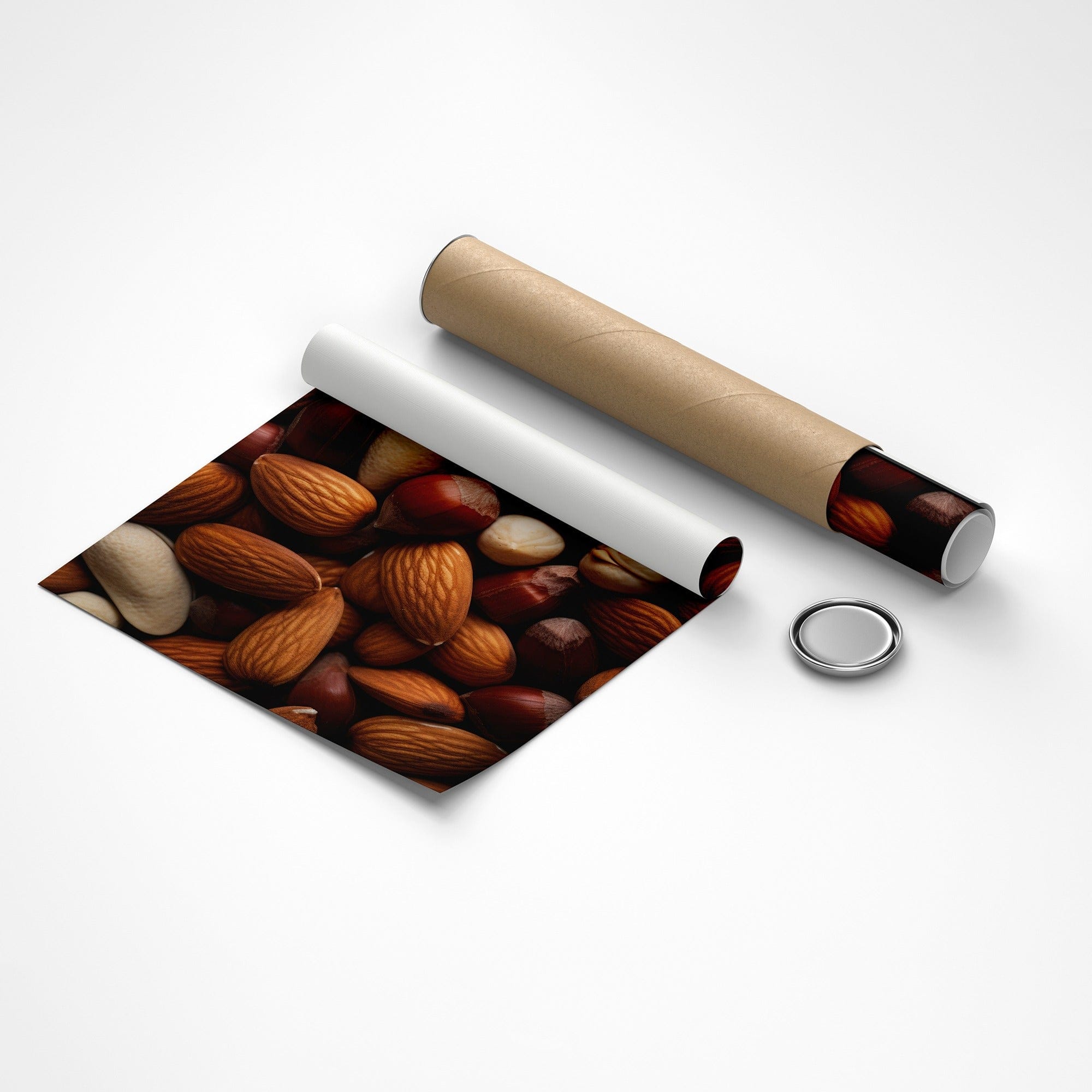 Mixed nuts wallpaper style canvas wall art