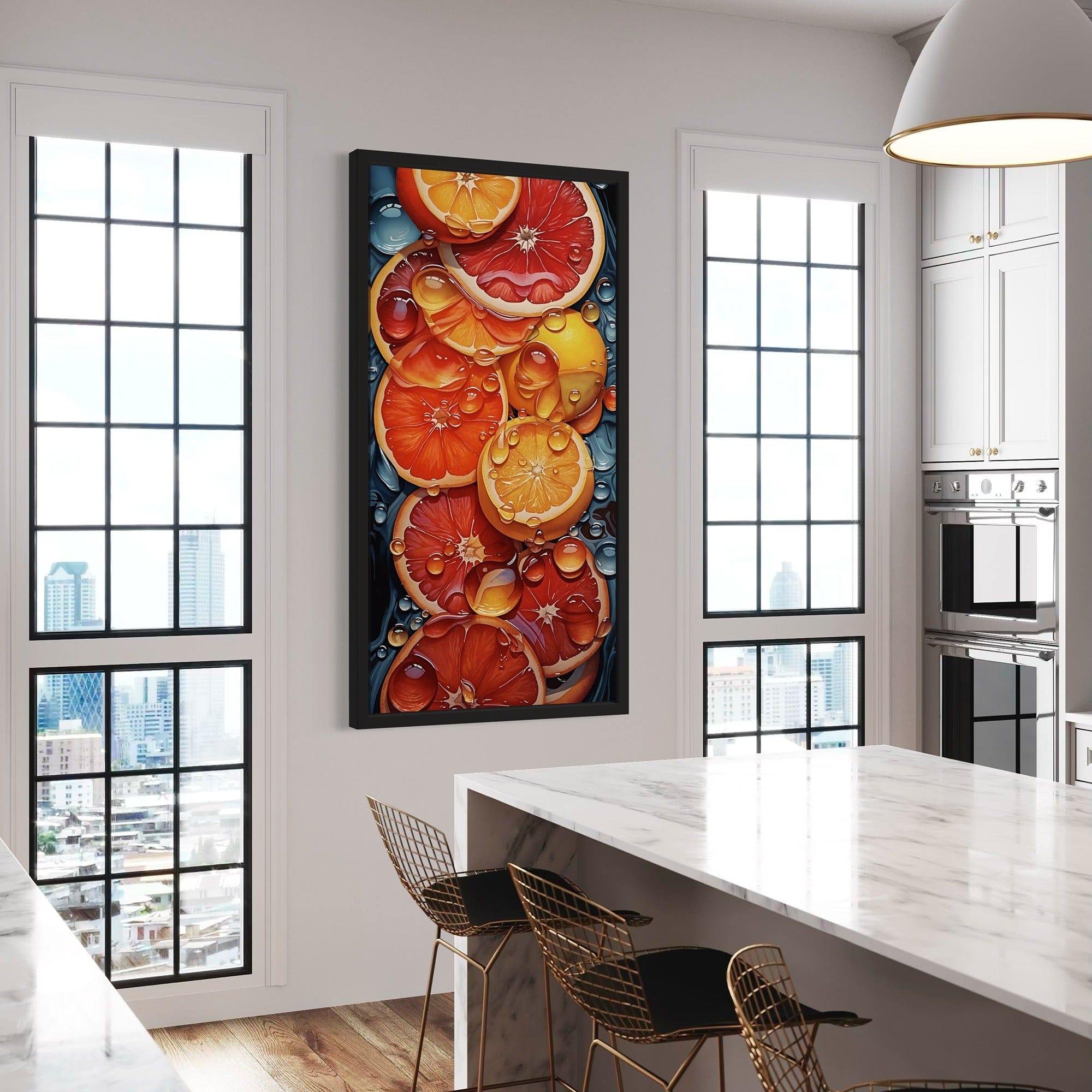 Cocktail bar decor oranges and grapefruit poster