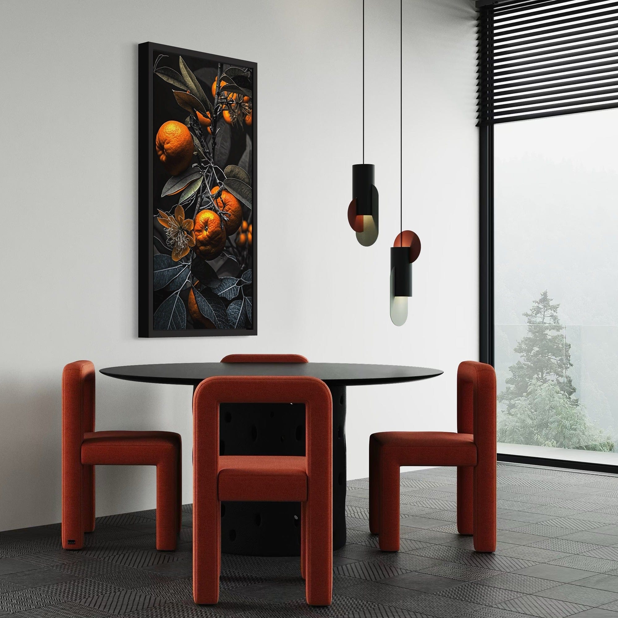 Vintage style citrus branch kitchen decor