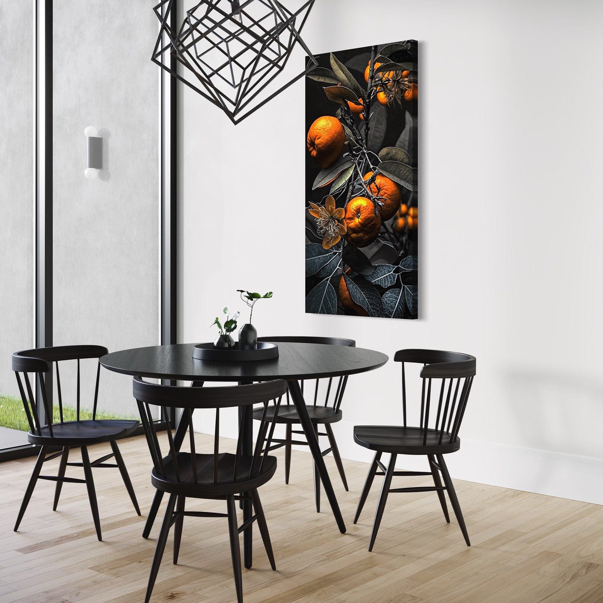 Sophisticated citrus leaves and fruit poster